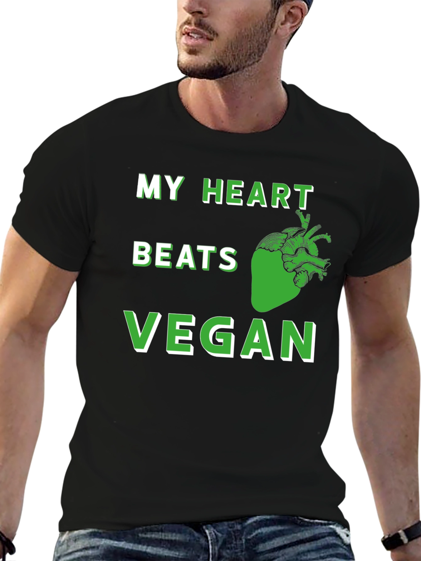 Vegan Heartbeat T-Shirt - Plant Based Lifestyle Tee