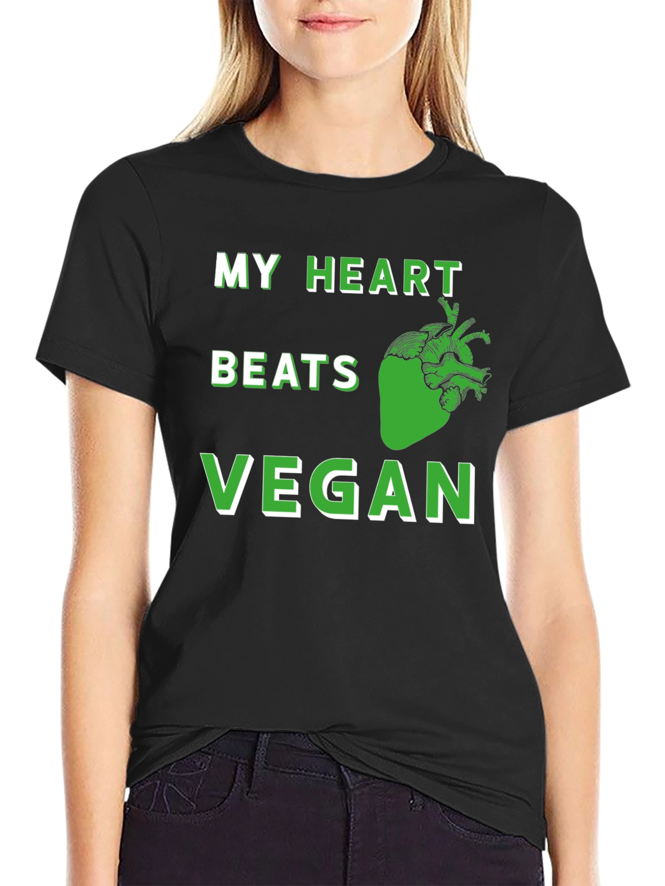 Vegan Heartbeat T-Shirt - Plant Based Lifestyle Tee