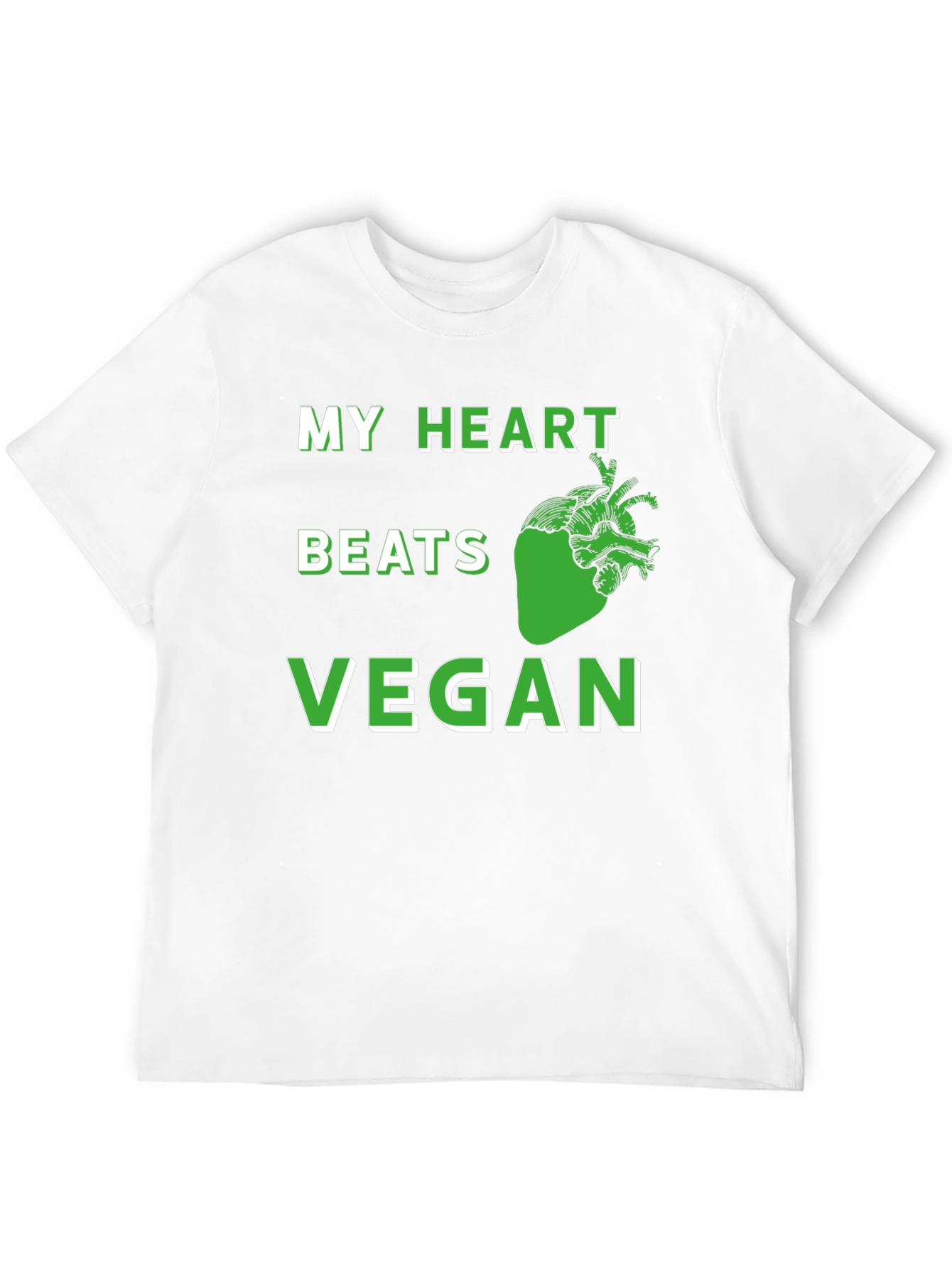 Vegan Heartbeat T-Shirt - Plant Based Lifestyle Tee