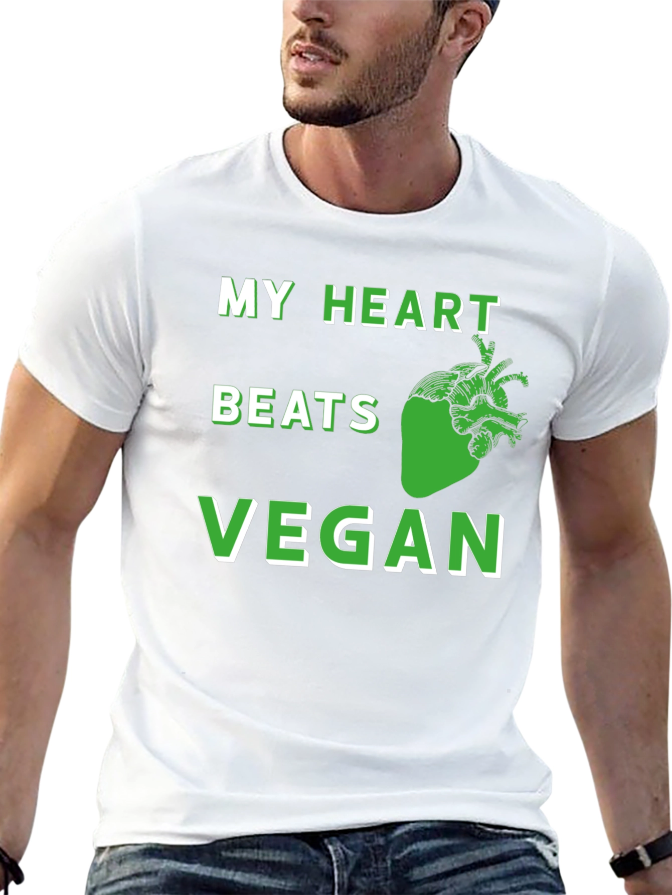 Vegan Heartbeat T-Shirt - Plant Based Lifestyle Tee