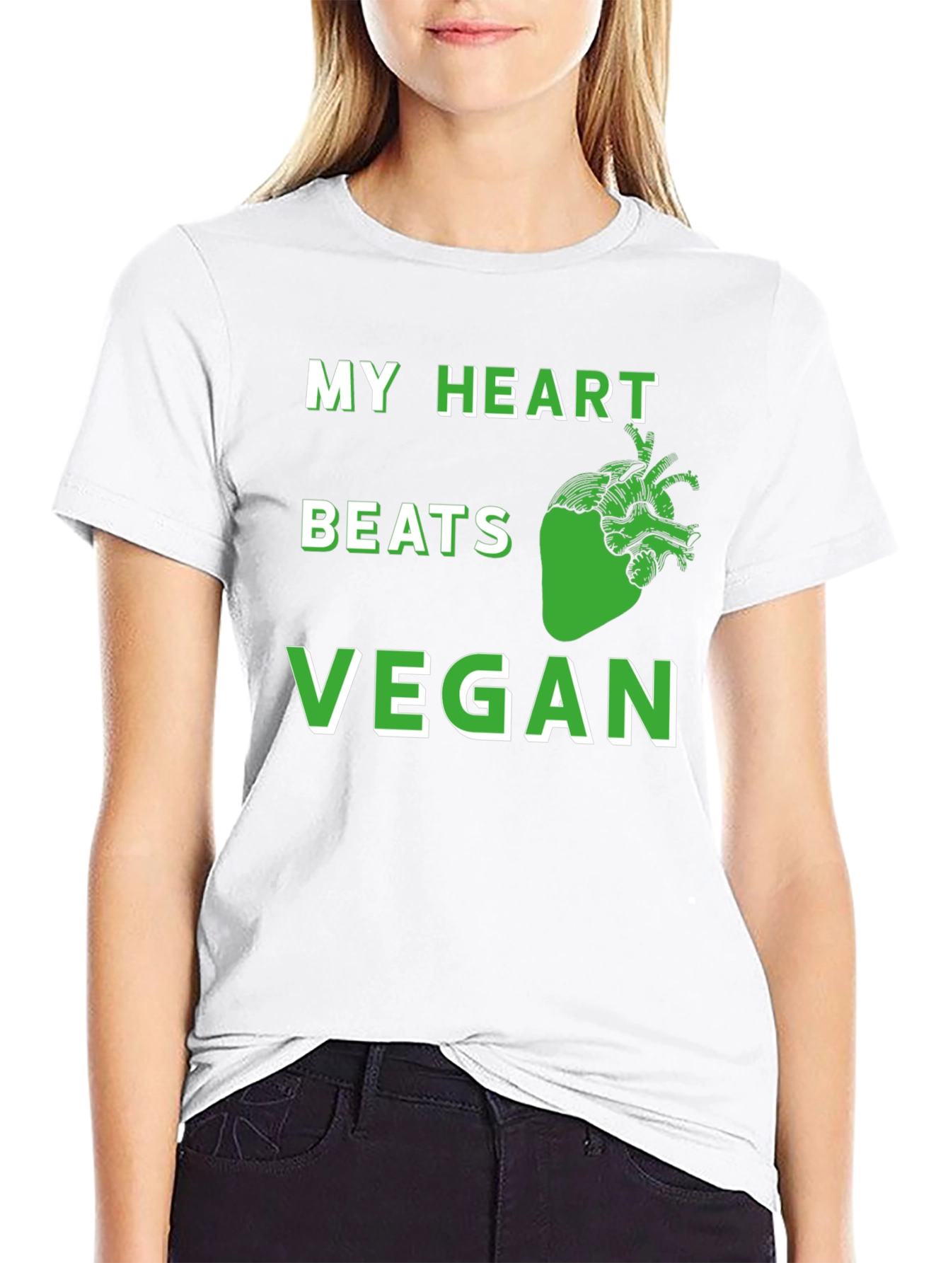 Vegan Heartbeat T-Shirt - Plant Based Lifestyle Tee