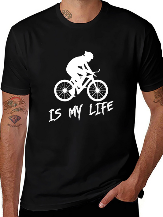 Cycling Is My Life Graphic Tee - Black