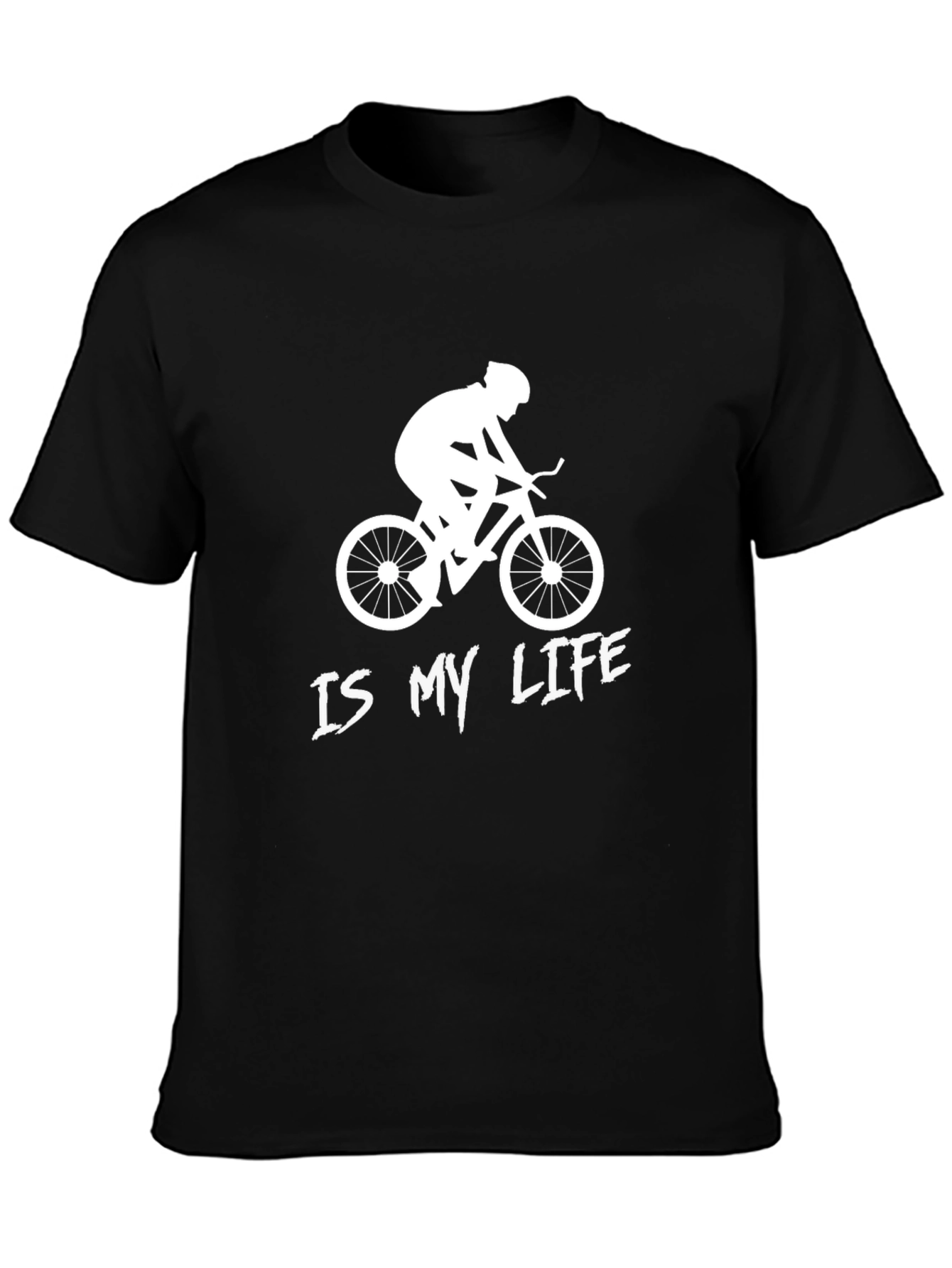 Cycling Is My Life Graphic Tee - Black