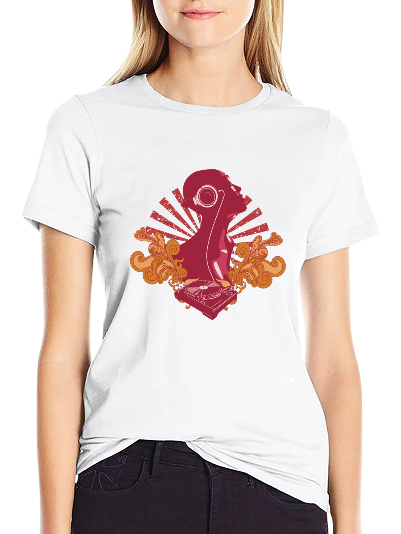 DJ Silhouette Graphic Tee - Cool Black T-Shirt