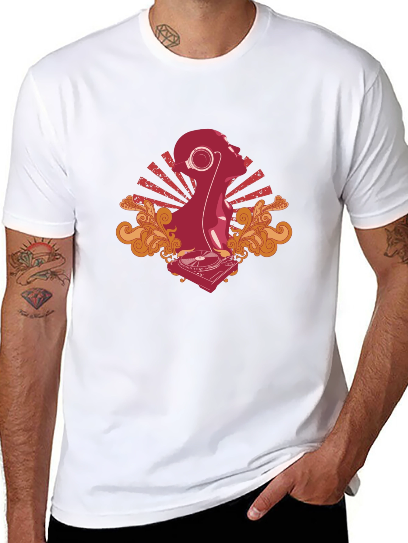 DJ Silhouette Graphic Tee - Cool Black T-Shirt