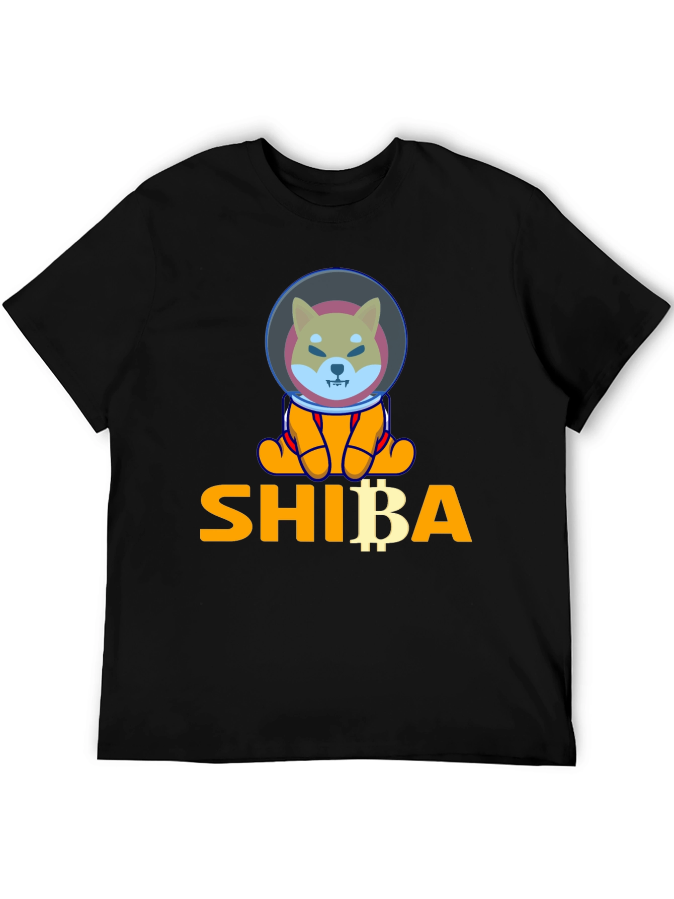 Shiba Astronaut Black T-Shirt
