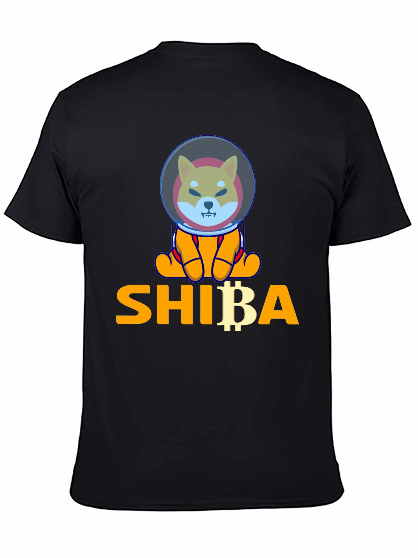 Shiba Astronaut Black T-Shirt