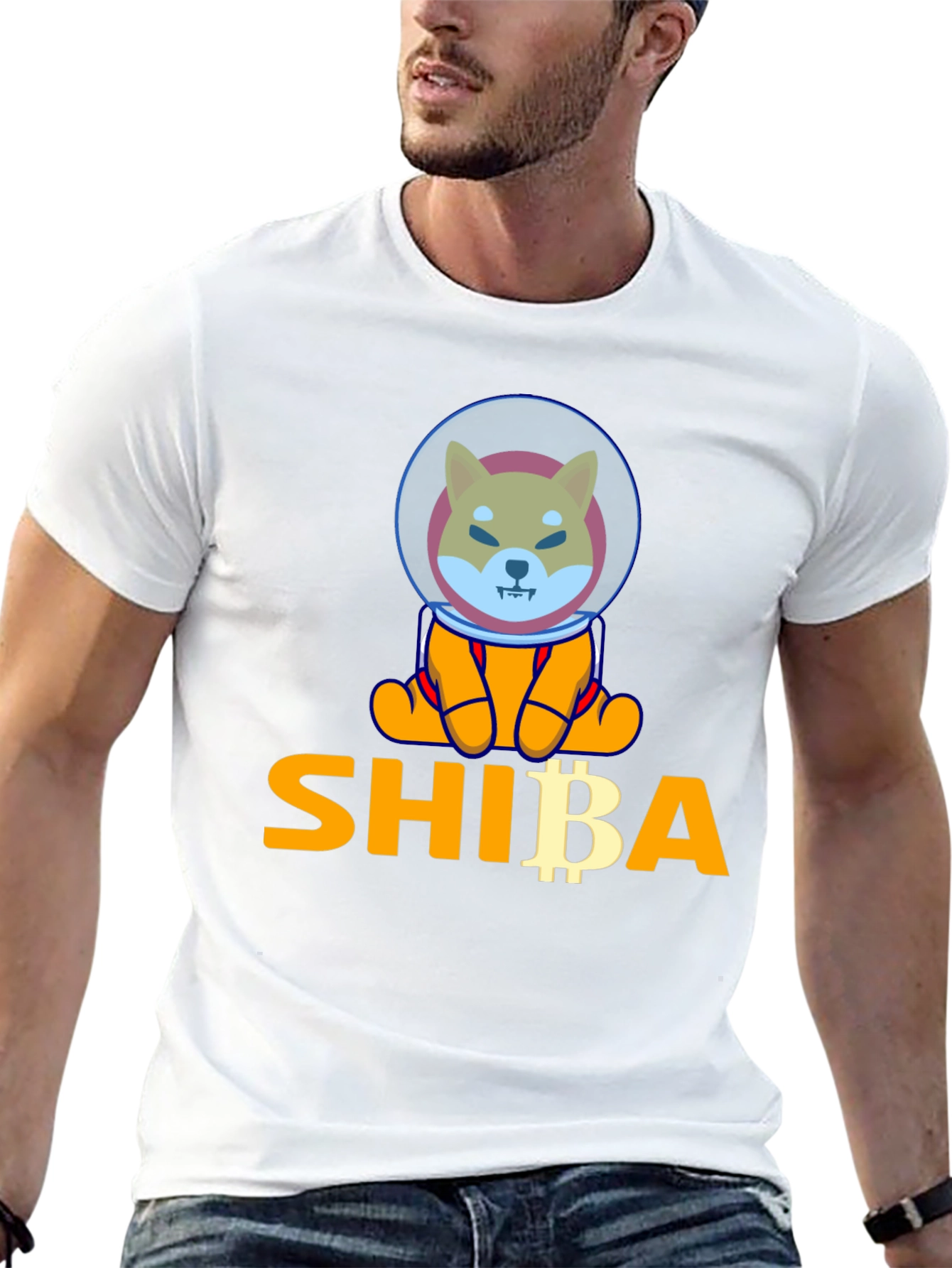 Shiba Astronaut Black T-Shirt