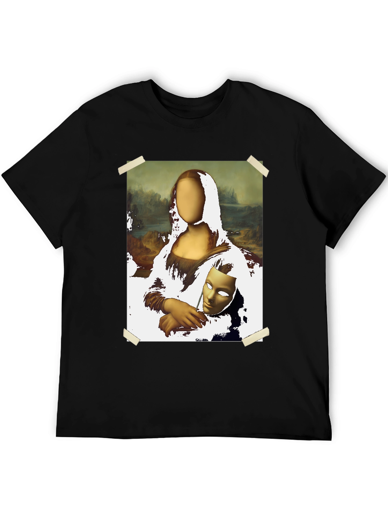 Mona Lisa T-Shirt - Surreal Mask Design