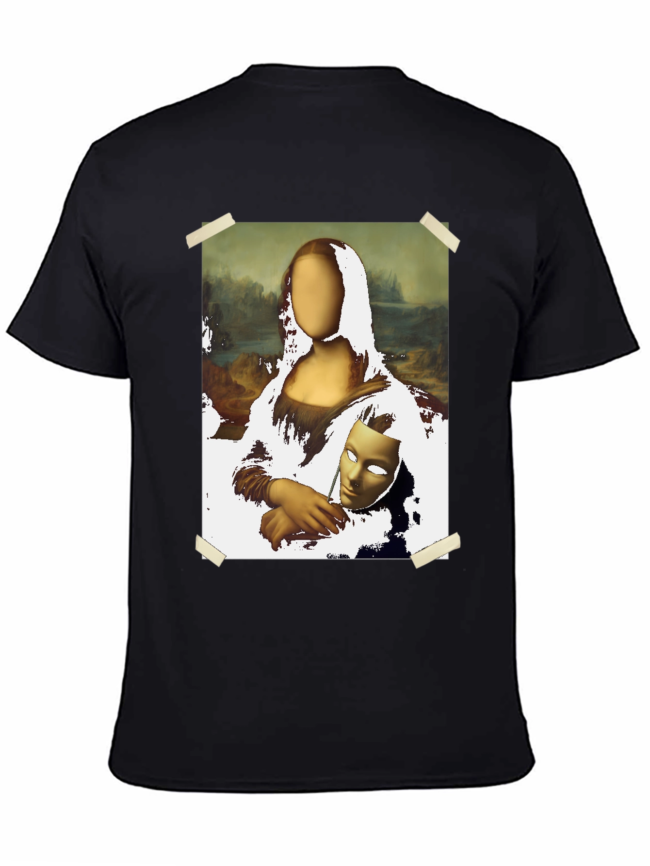 Mona Lisa T-Shirt - Surreal Mask Design