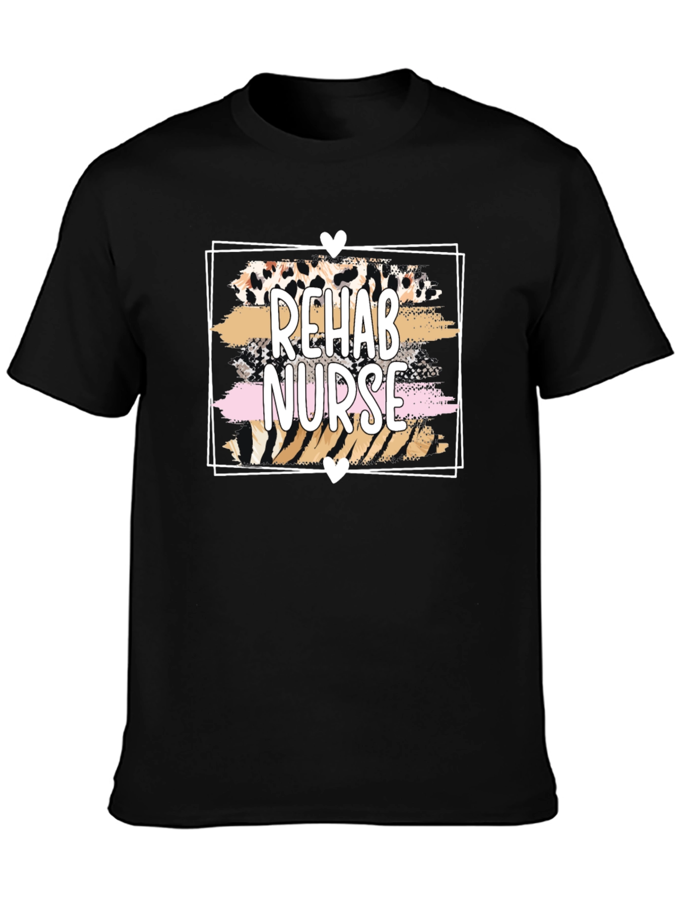 Rehab Nurse Graphic Tee - Leopard Print