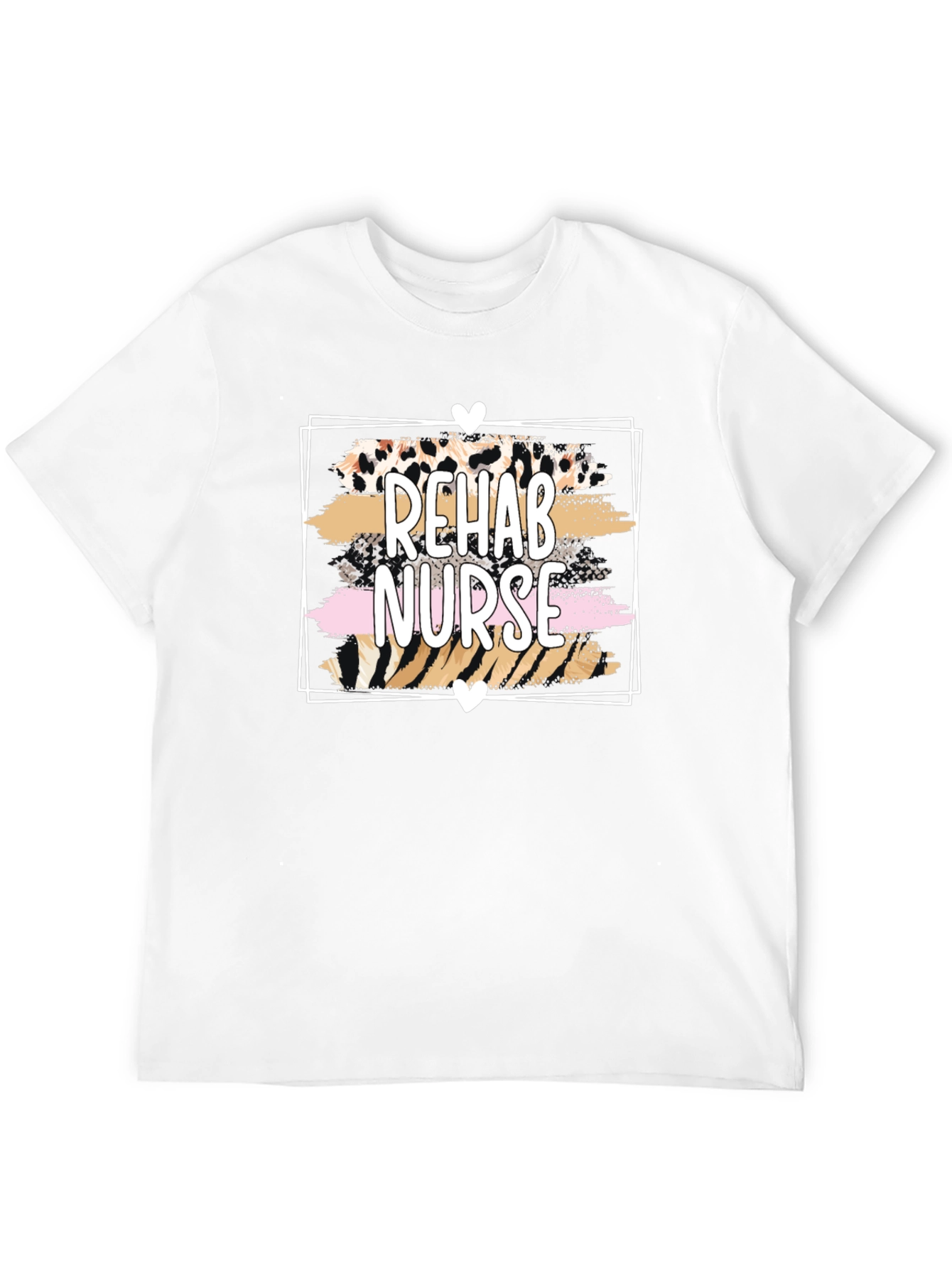 Rehab Nurse Graphic Tee - Leopard Print