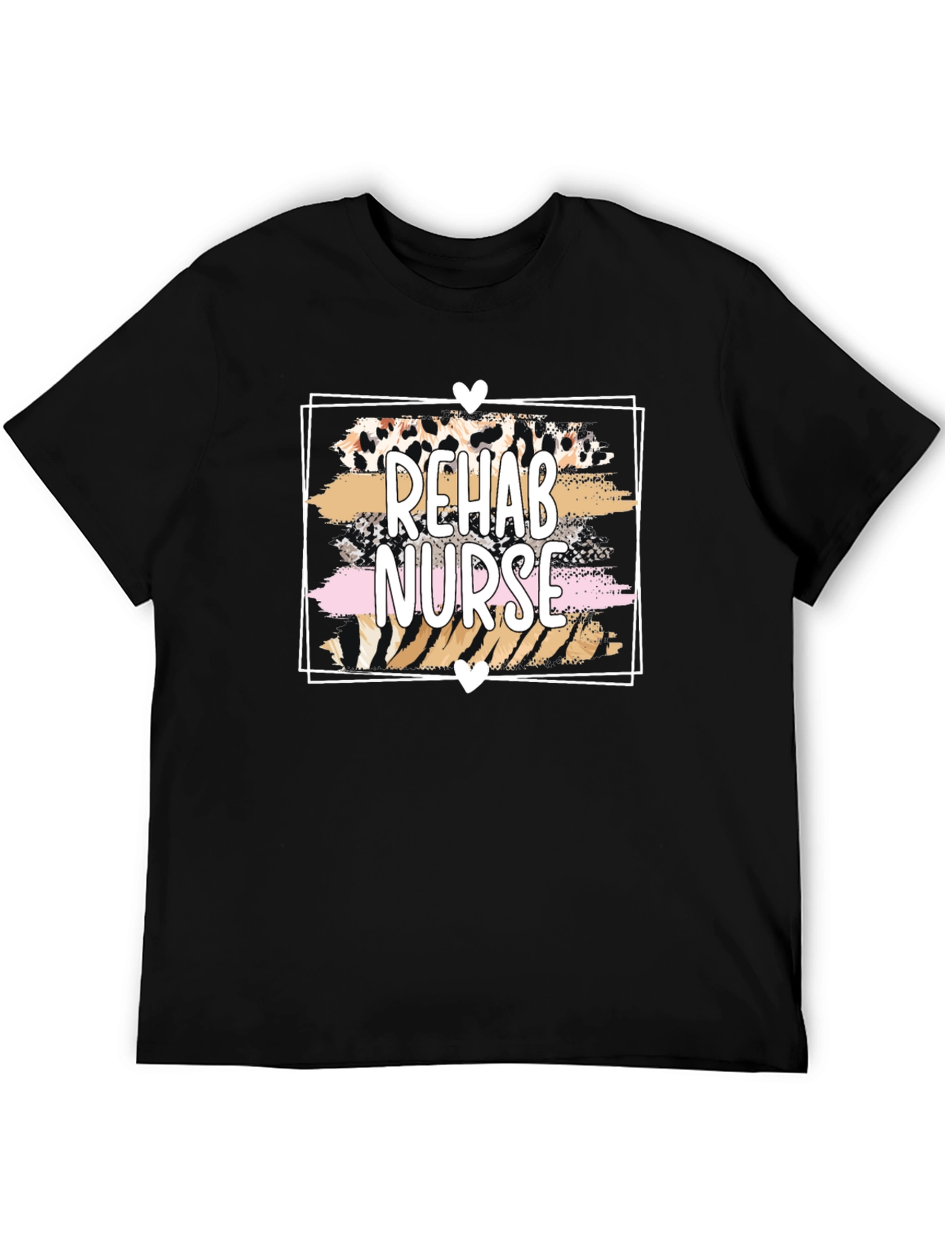 Rehab Nurse Graphic Tee - Leopard Print
