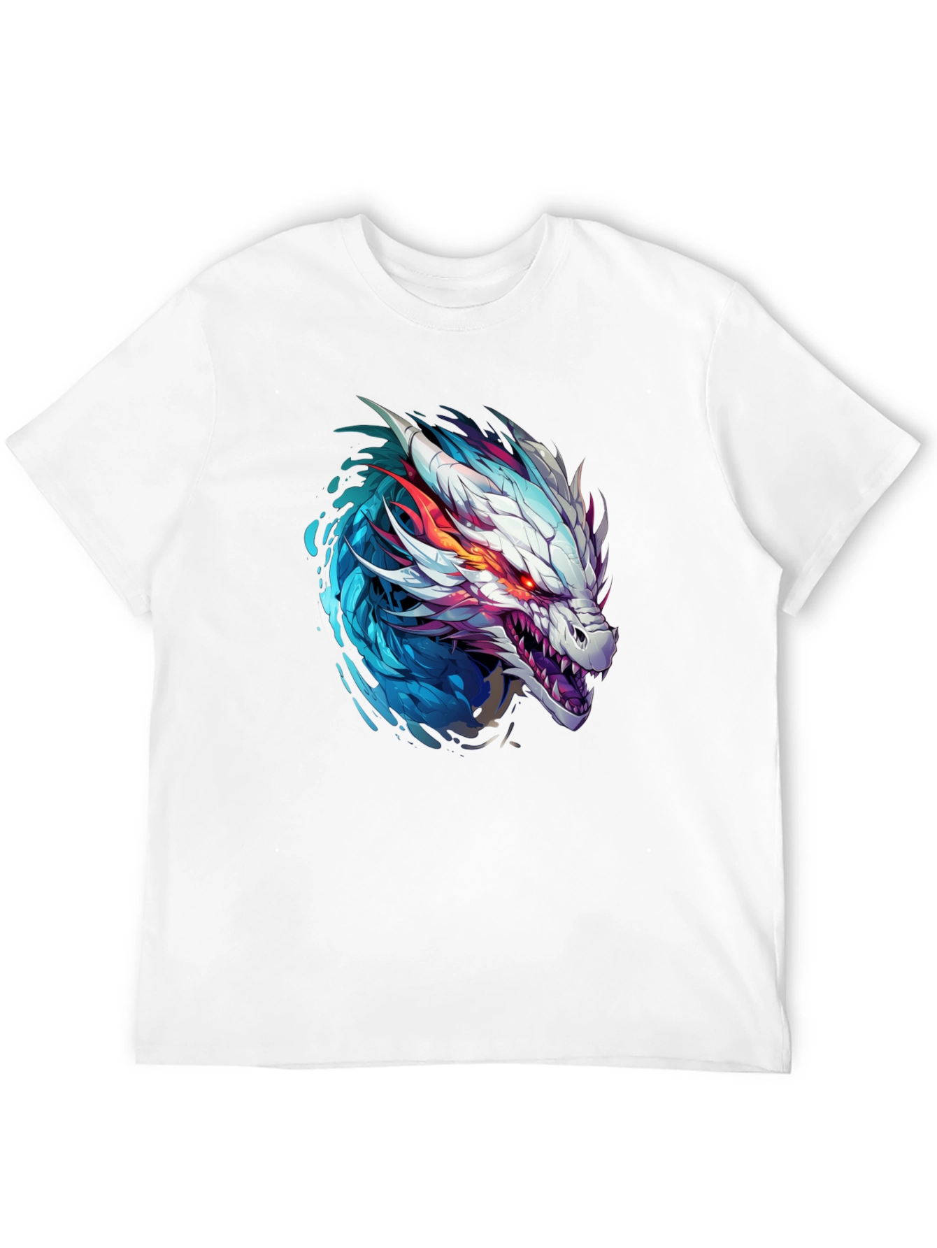 Dragon Head Graphic Print Black T-Shirt