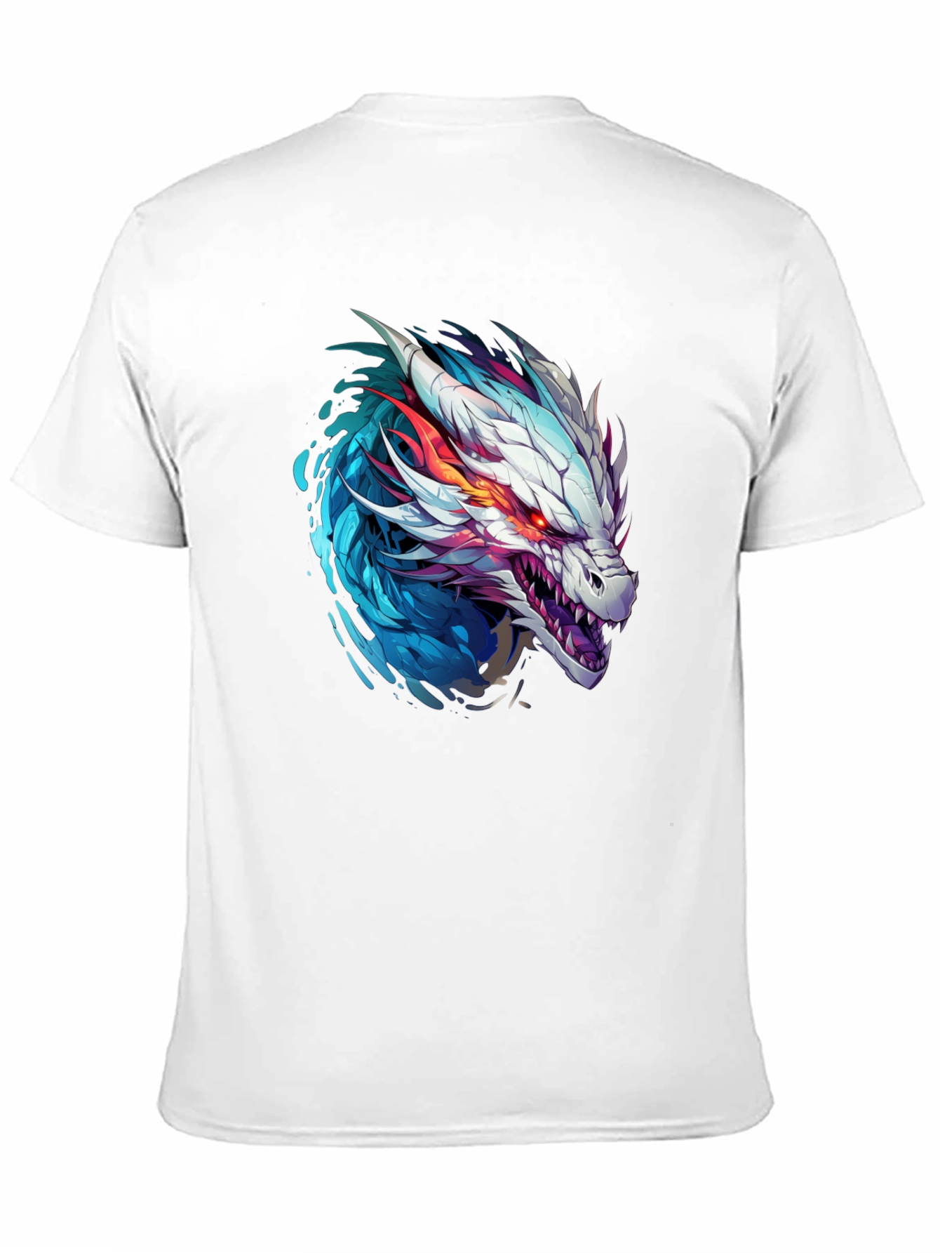 Dragon Head Graphic Print Black T-Shirt
