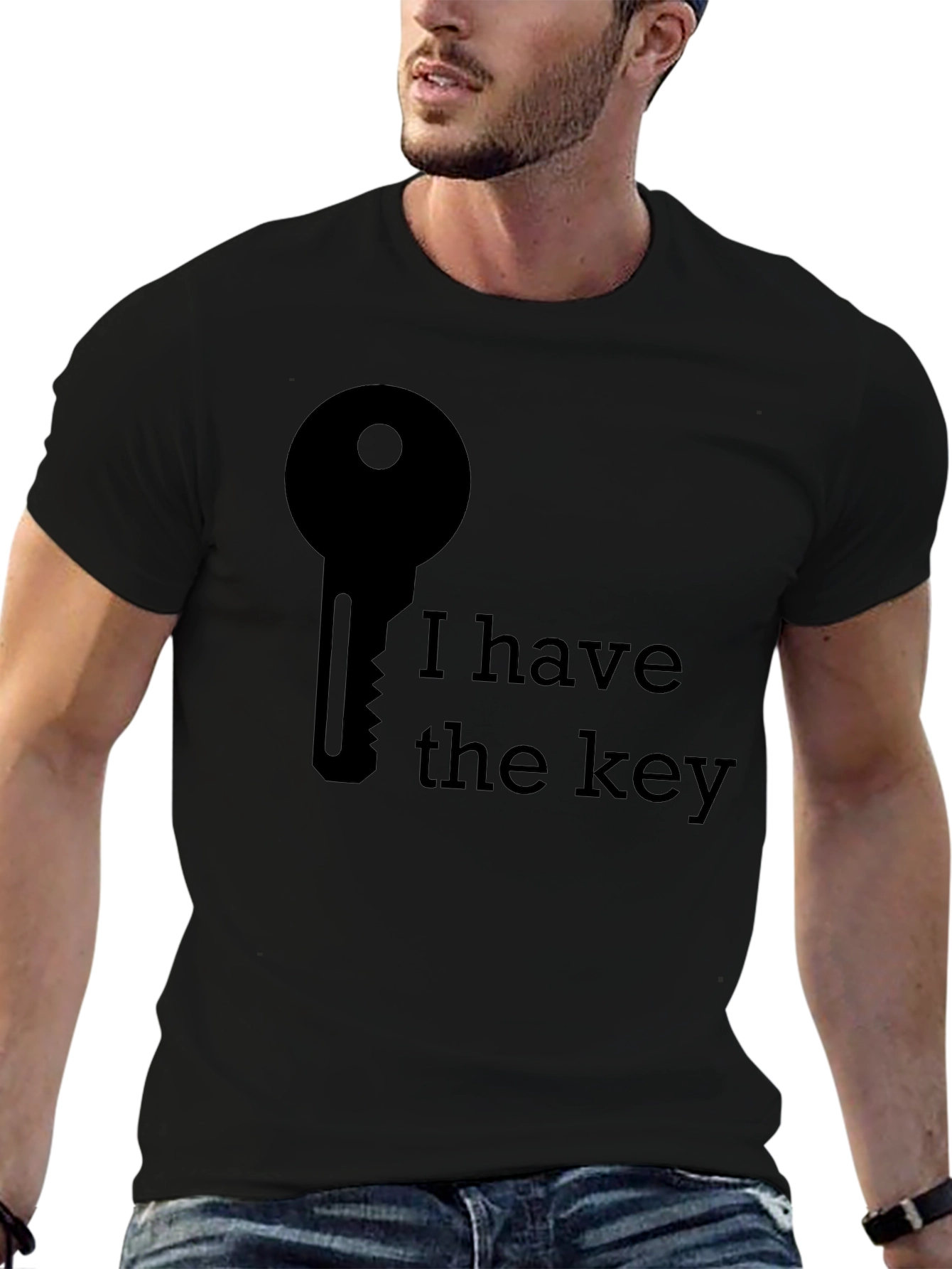 I Have The Key Graphic Tee - Black T-Shirt
