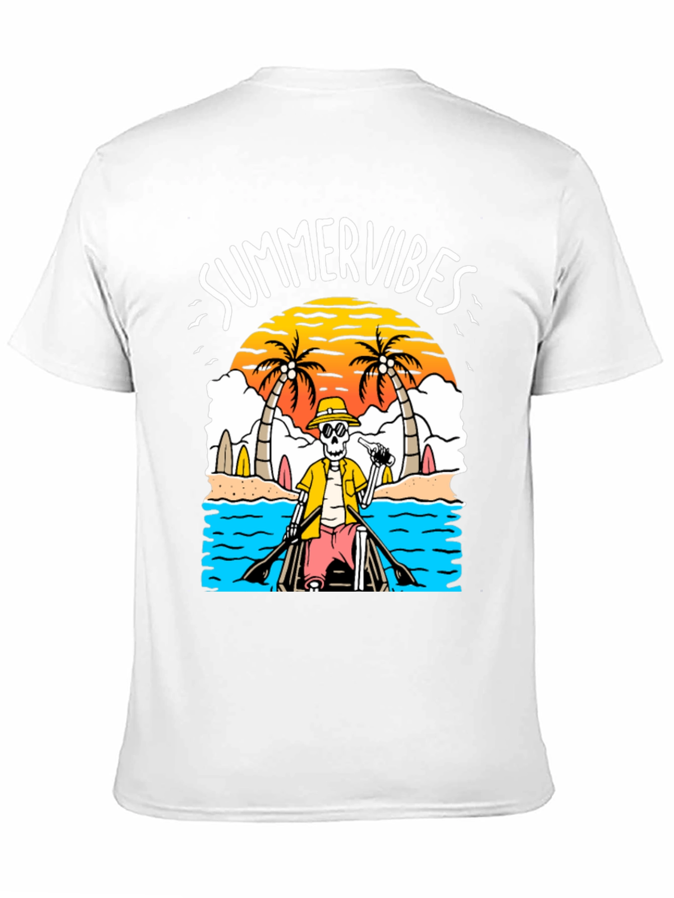 Summer Vibes Skeleton Graphic Tee