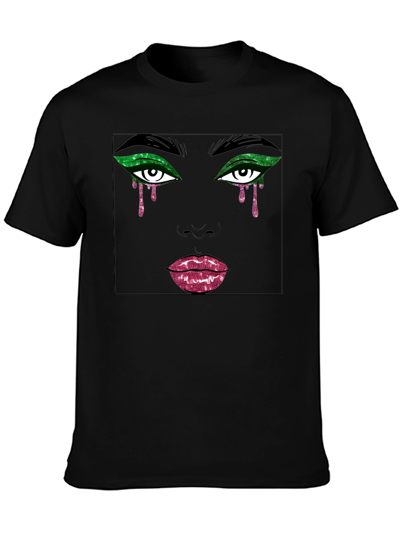 Graphic Glitter Face T-Shirt