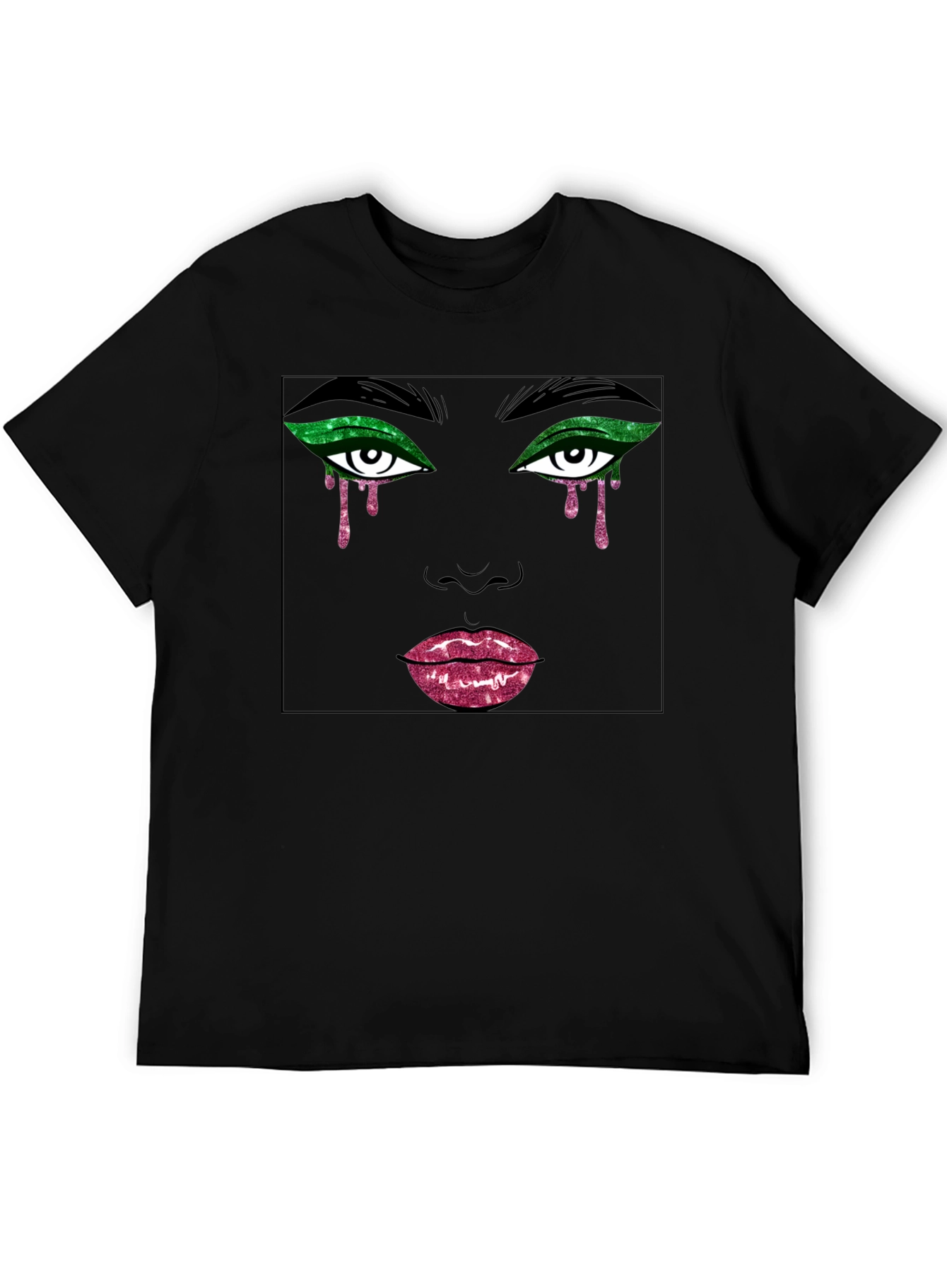 Graphic Glitter Face T-Shirt