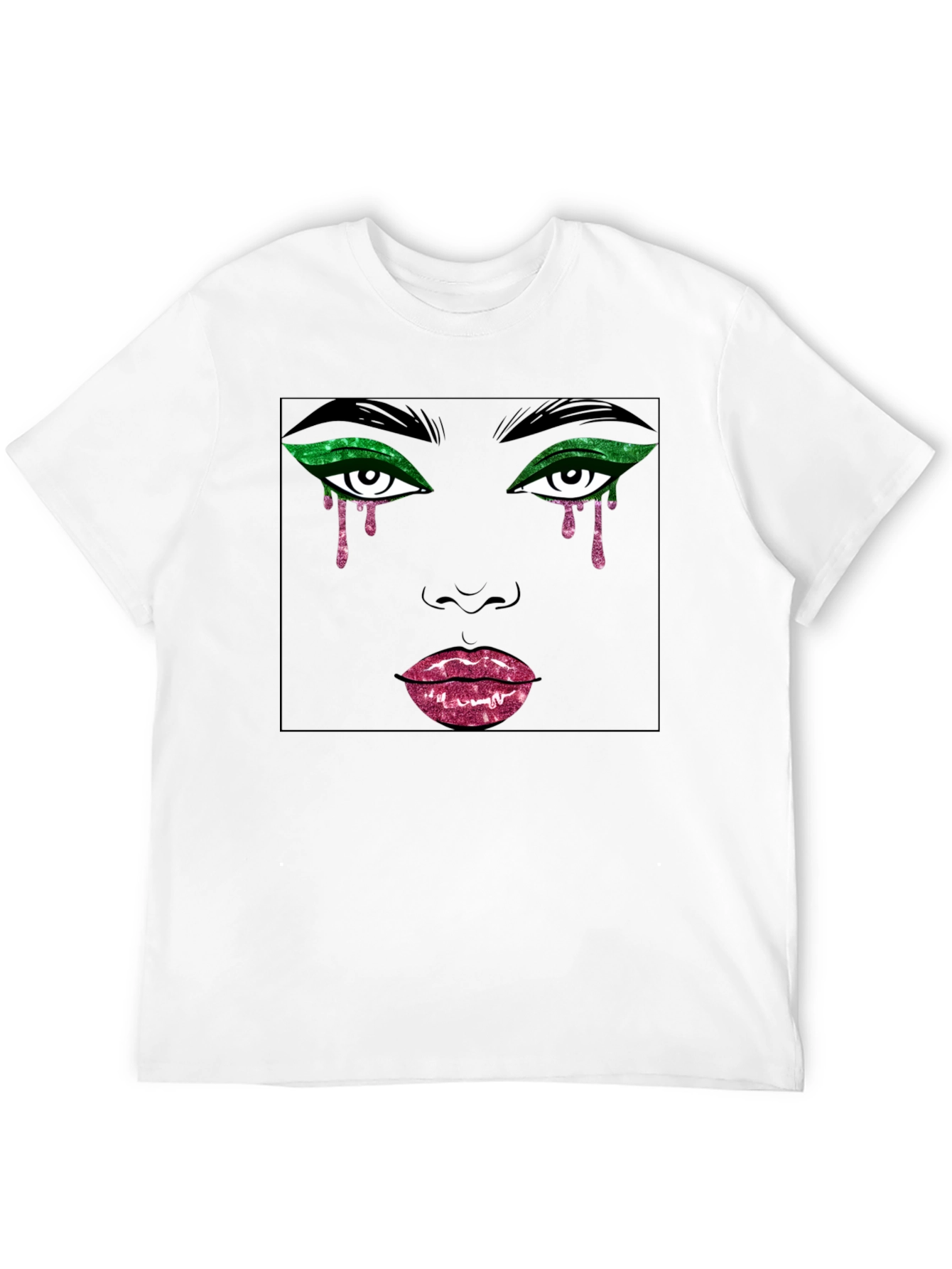 Graphic Glitter Face T-Shirt