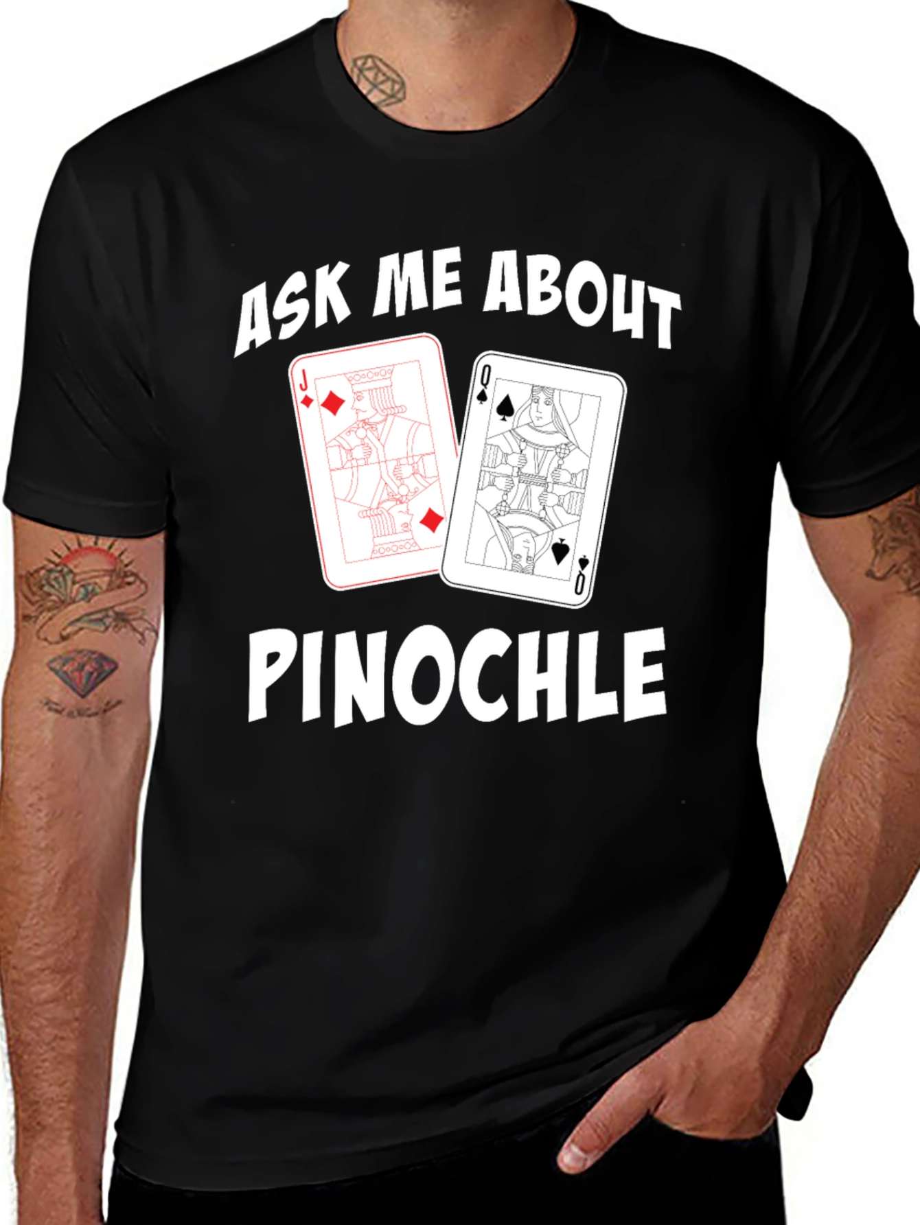 Ask Me About Pinochle Card Game Graphic T-Shirt