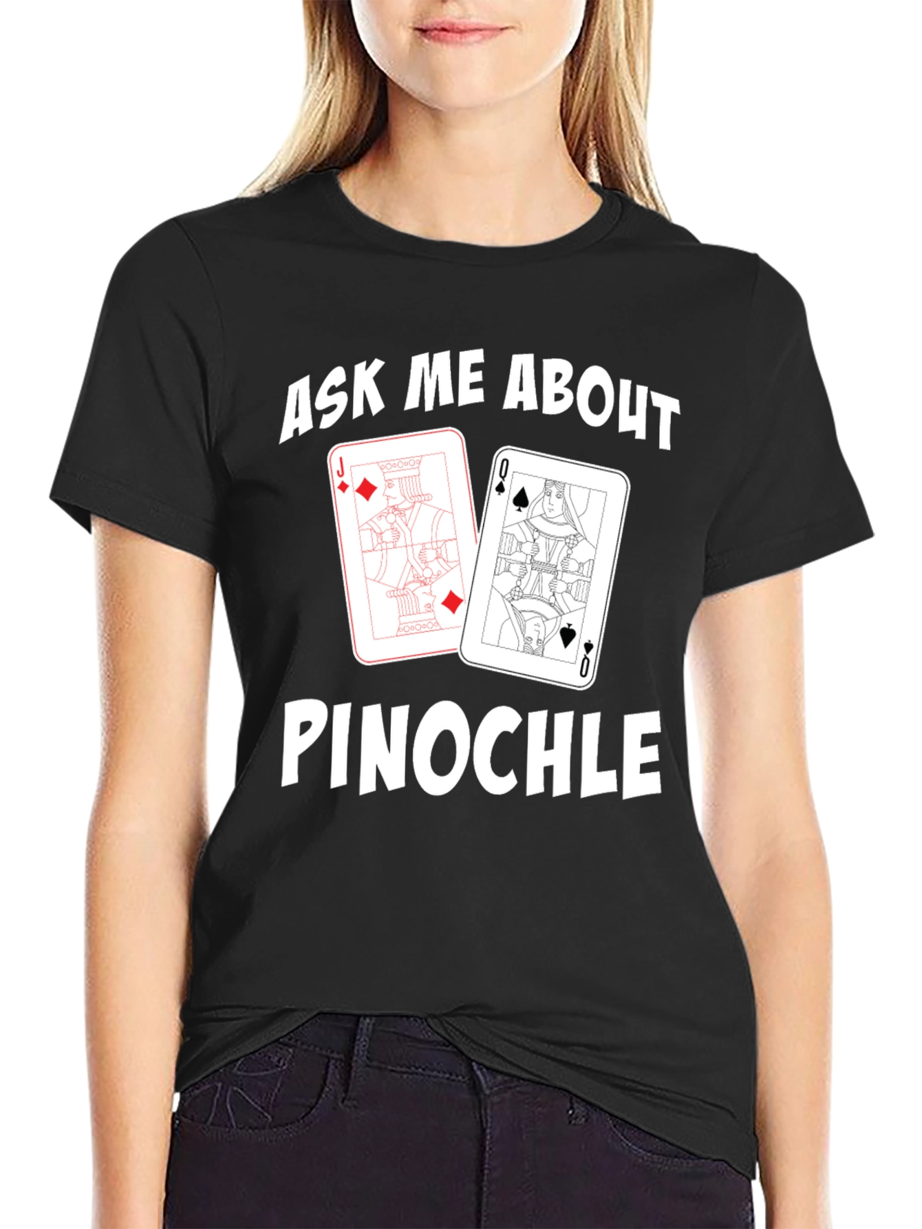 Ask Me About Pinochle Card Game Graphic T-Shirt