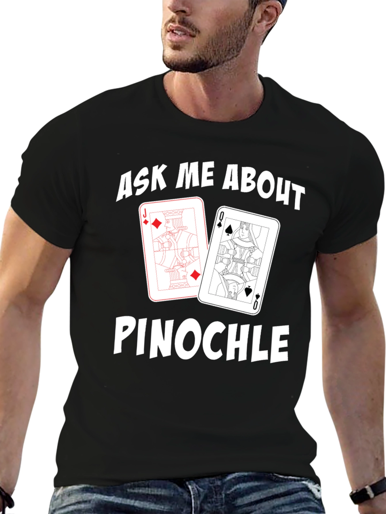 Ask Me About Pinochle Card Game Graphic T-Shirt