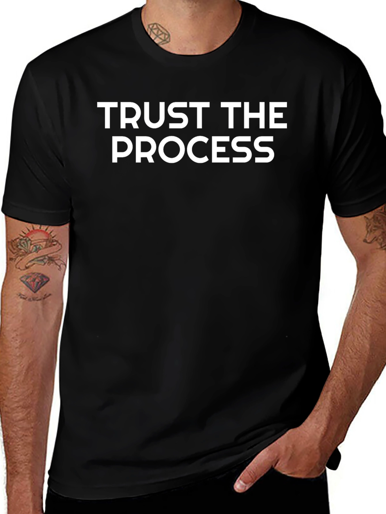 Trust The Process T-Shirt - Mens Black Tee