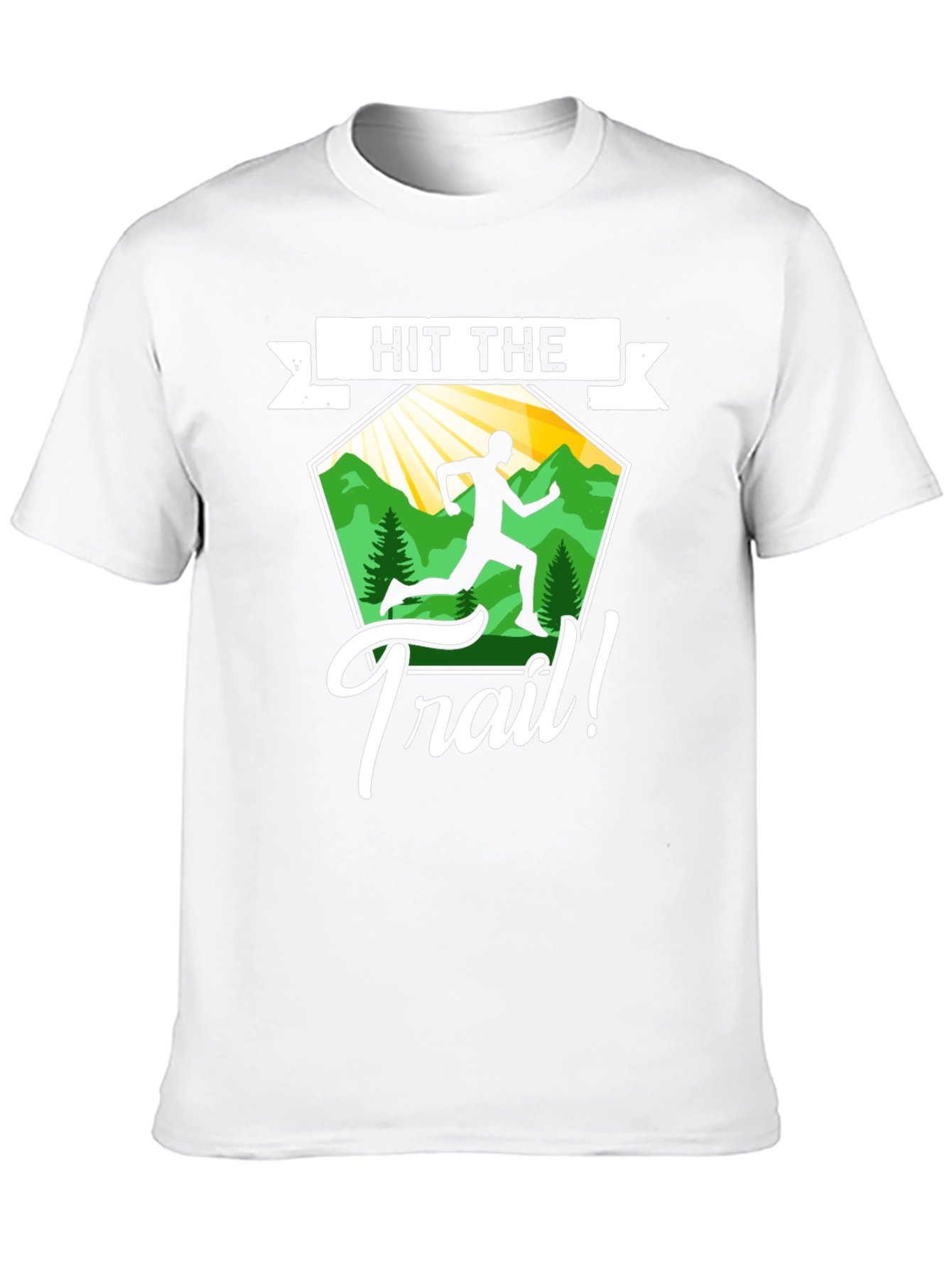 Hit the Trail Graphic Tee - Nature Running Shirt