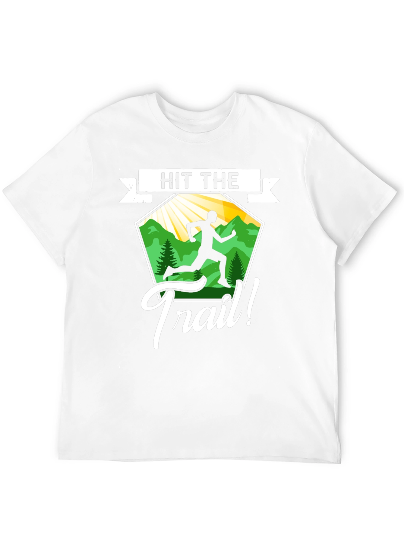 Hit the Trail Graphic Tee - Nature Running Shirt