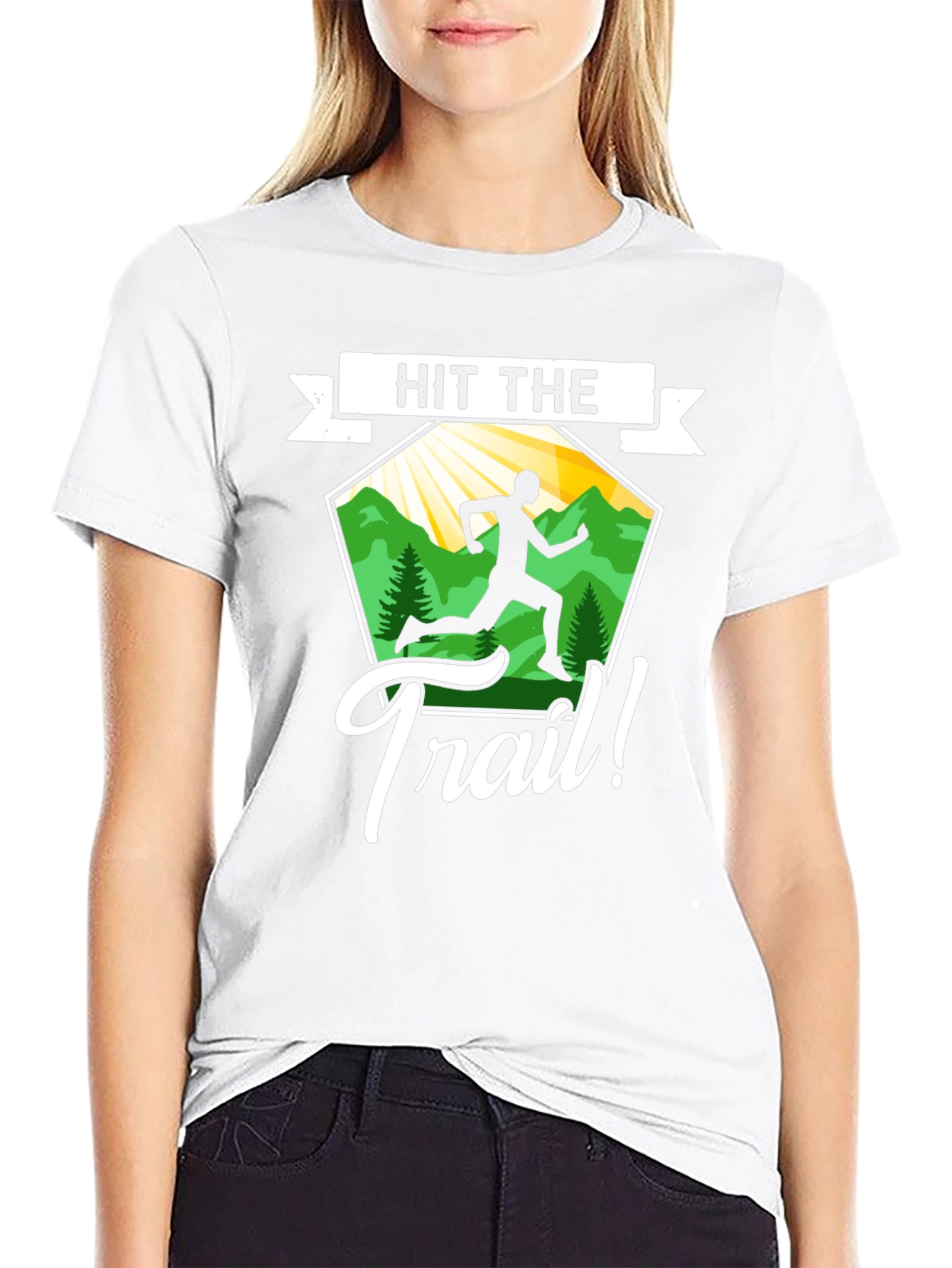 Hit the Trail Graphic Tee - Nature Running Shirt