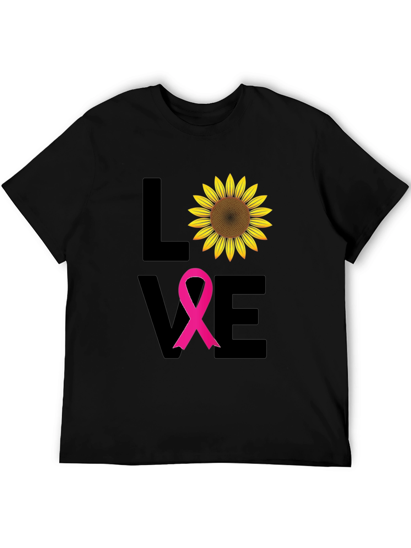Love Sunflower Breast Cancer Awareness T-Shirt