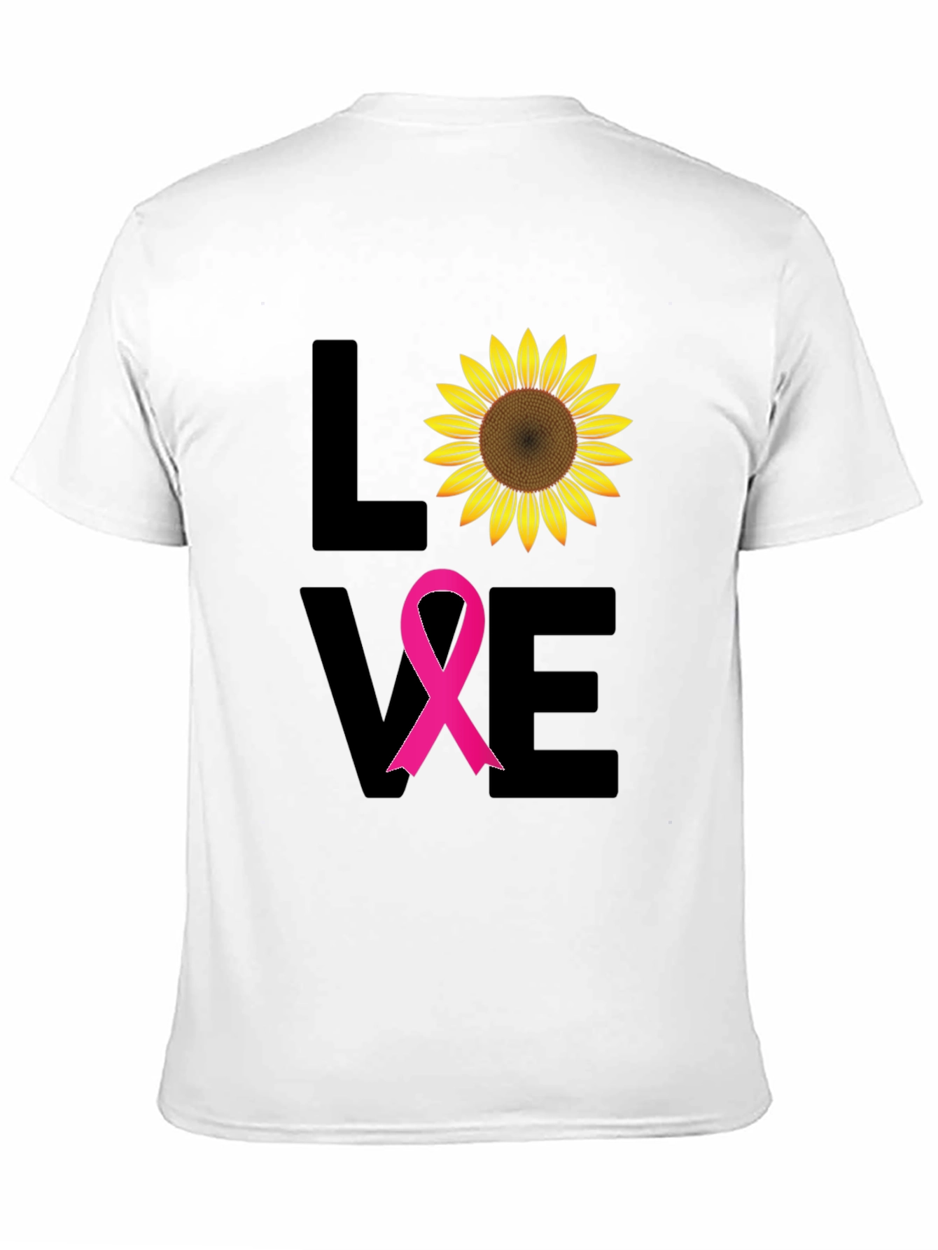 Love Sunflower Breast Cancer Awareness T-Shirt