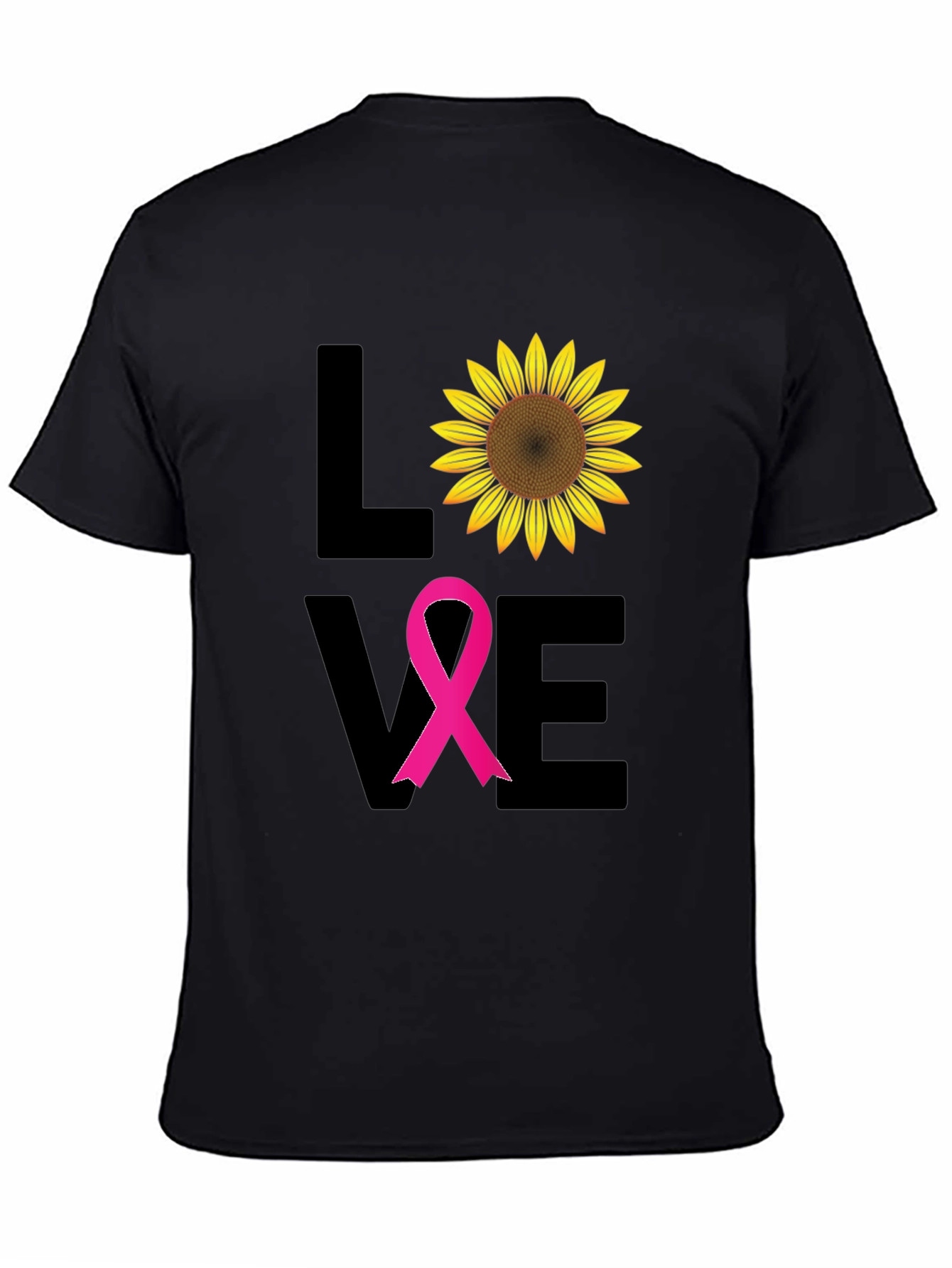 Love Sunflower Breast Cancer Awareness T-Shirt