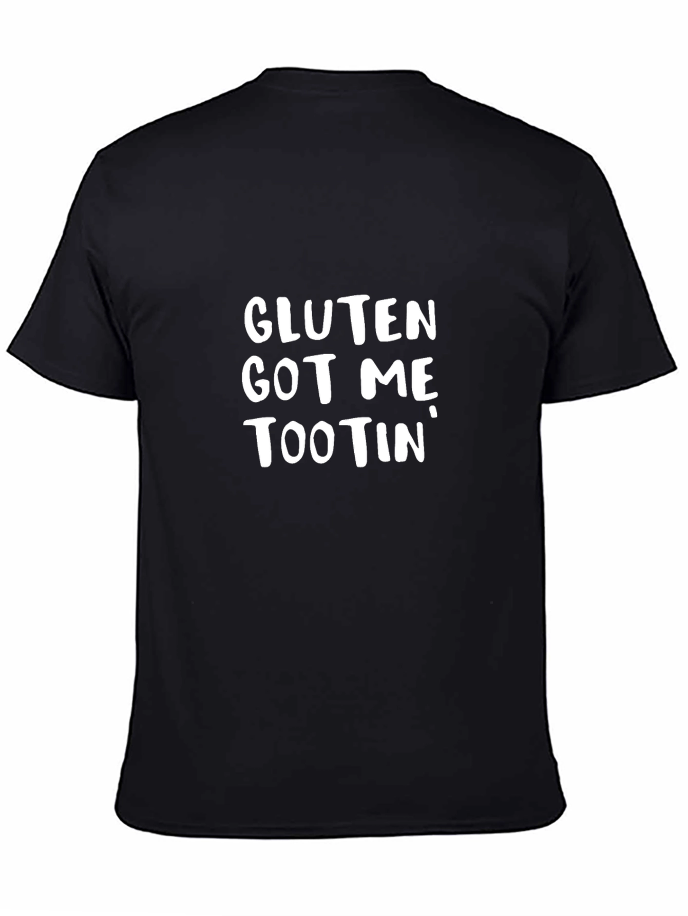Gluten Got Me Tootin Black T-Shirt
