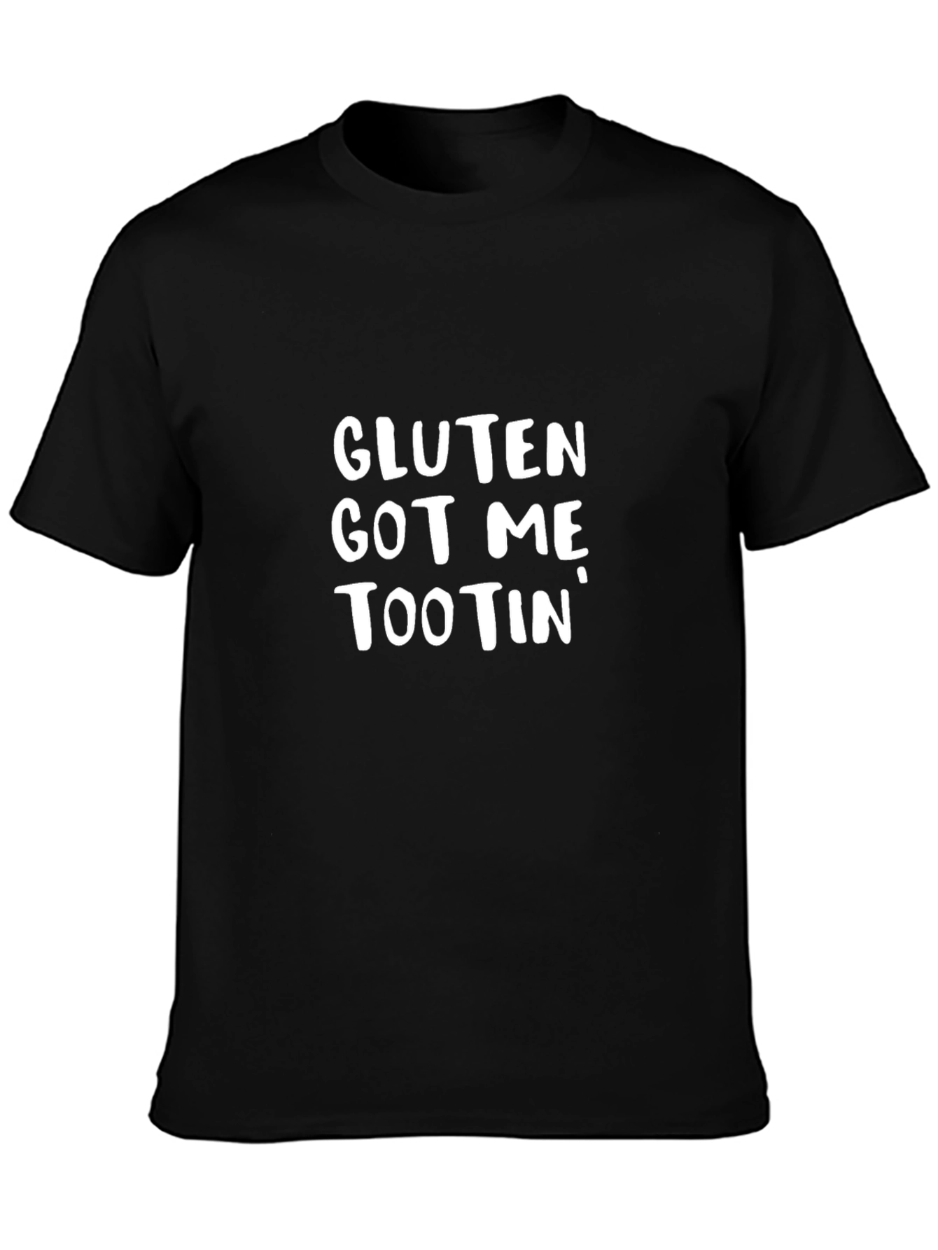 Gluten Got Me Tootin Black T-Shirt