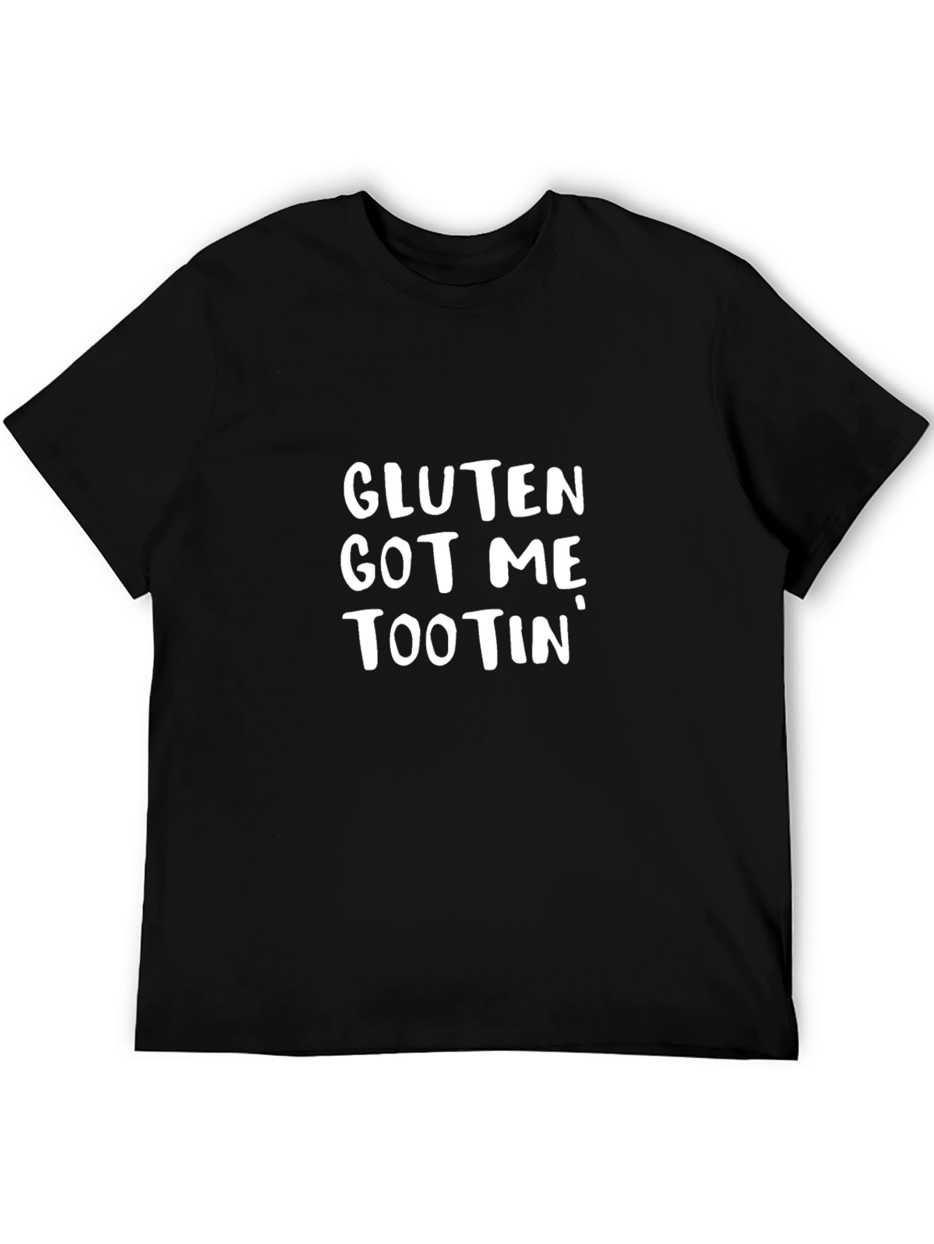 Gluten Got Me Tootin Black T-Shirt
