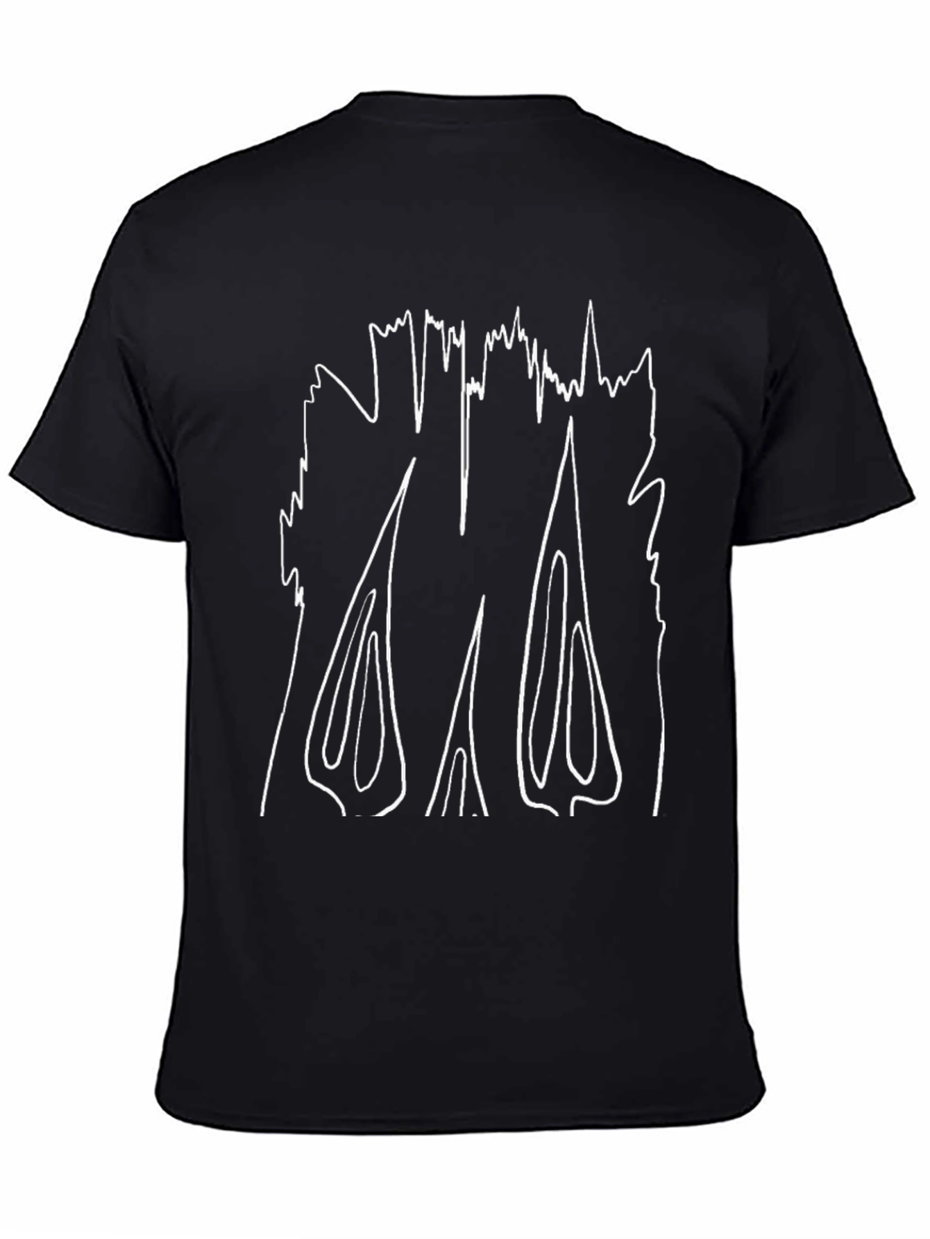 Abstract Graphic Tee - Modern Design Black T-Shirt