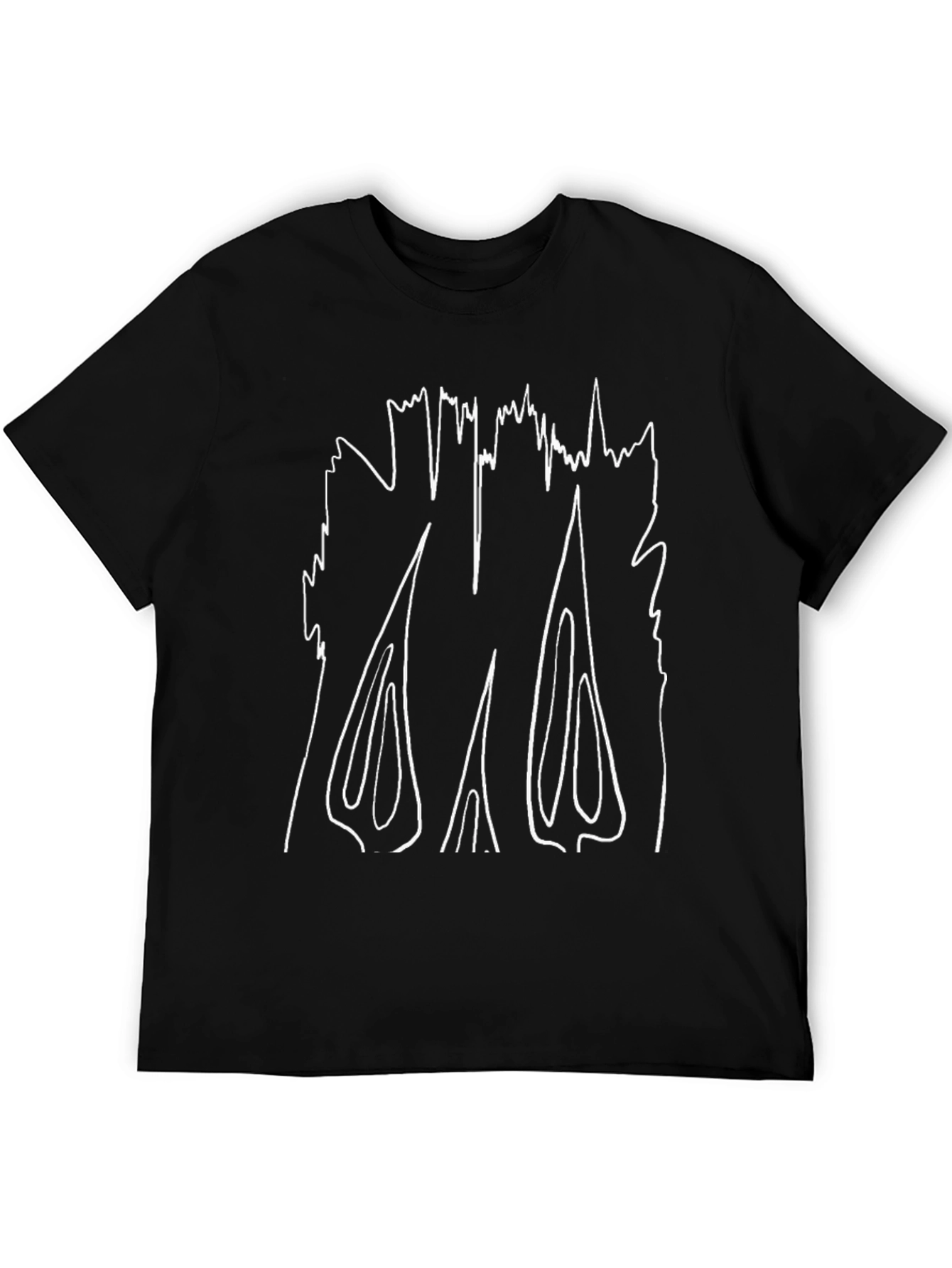 Abstract Graphic Tee - Modern Design Black T-Shirt
