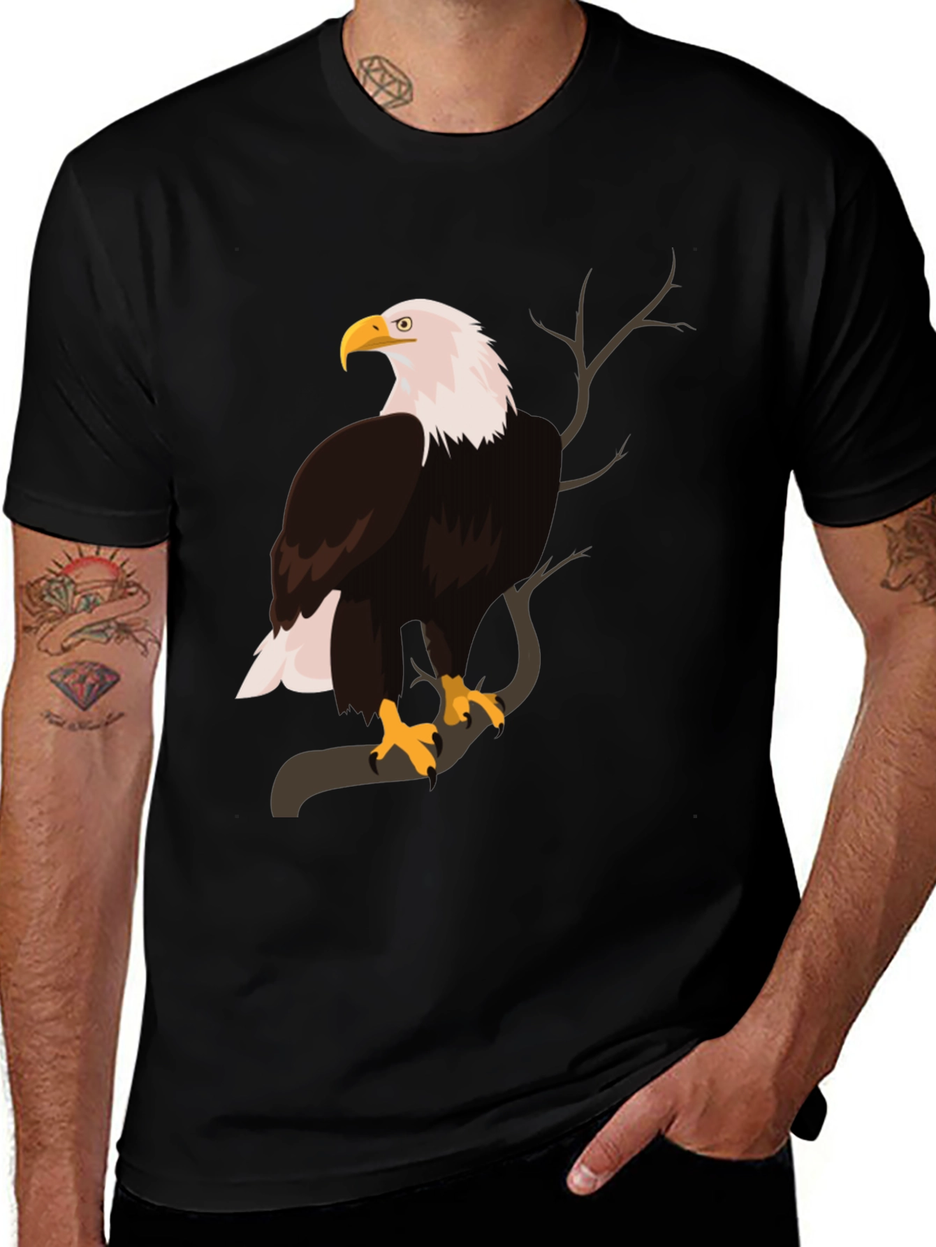 Bald Eagle Graphic Print T-Shirt