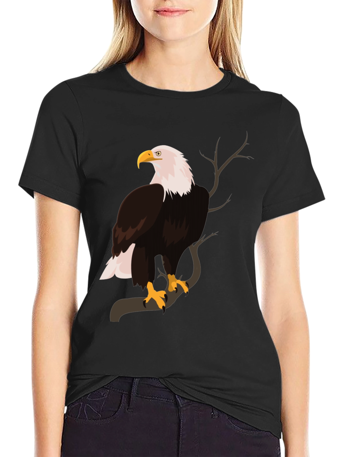 Bald Eagle Graphic Print T-Shirt