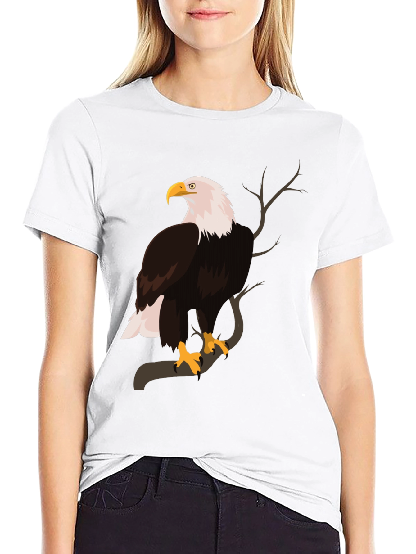 Bald Eagle Graphic Print T-Shirt