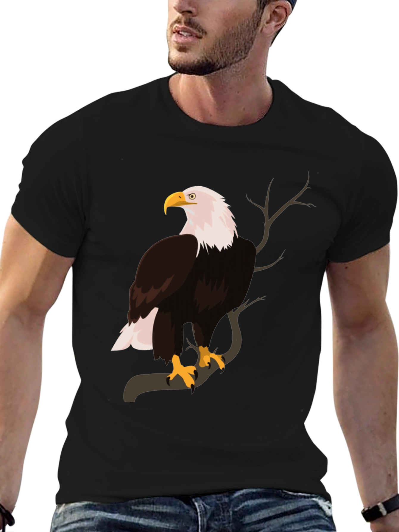Bald Eagle Graphic Print T-Shirt