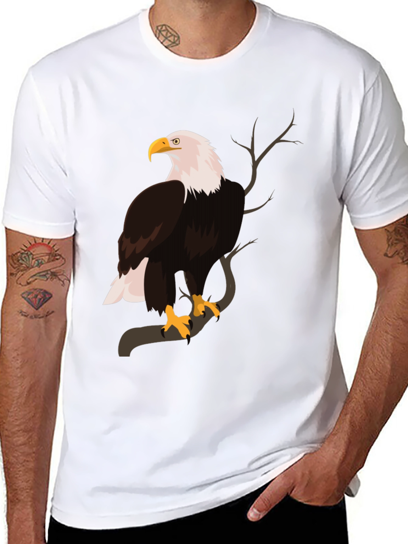 Bald Eagle Graphic Print T-Shirt