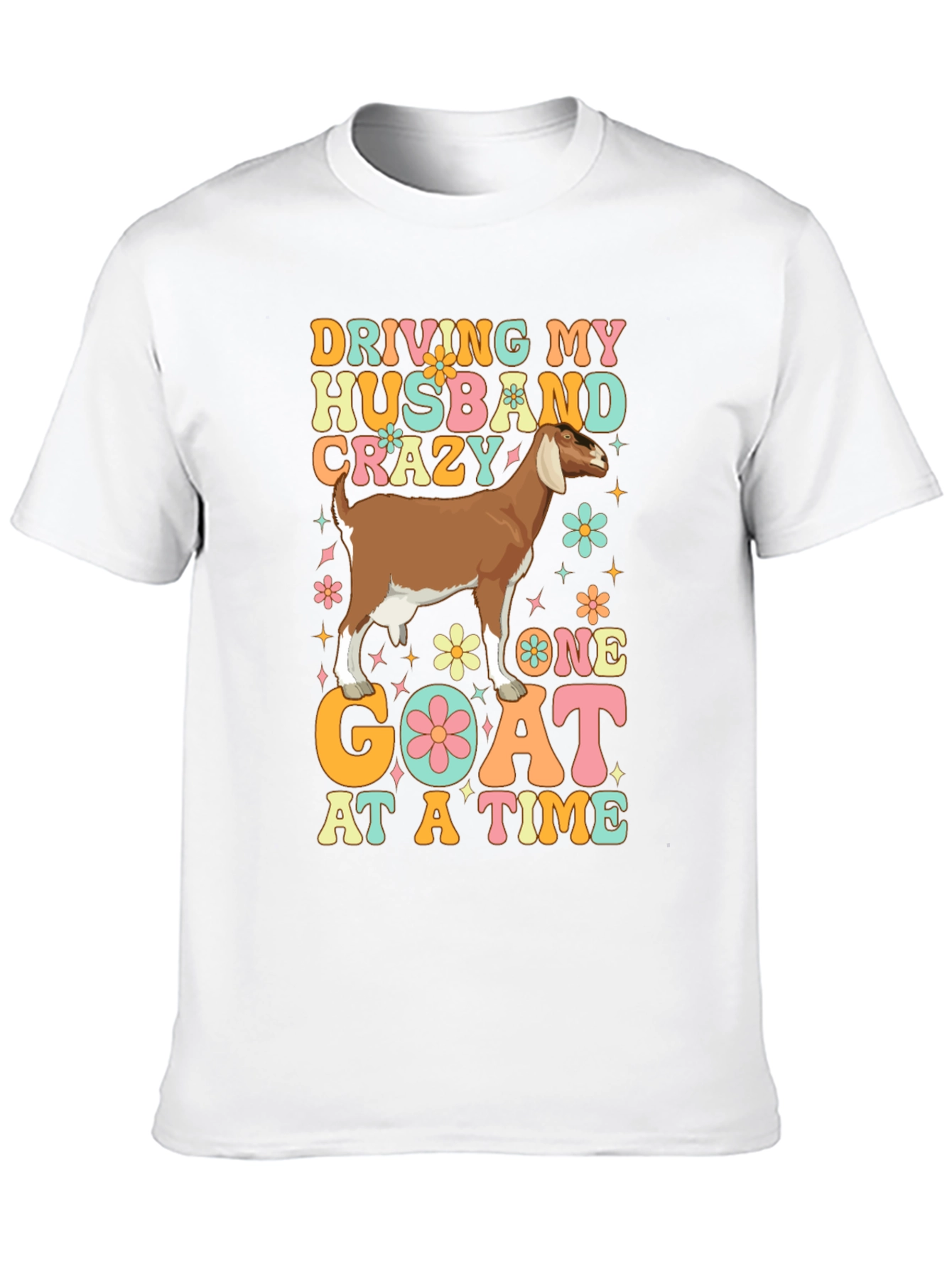 Driving Husband Crazy Goat Graphic Tee