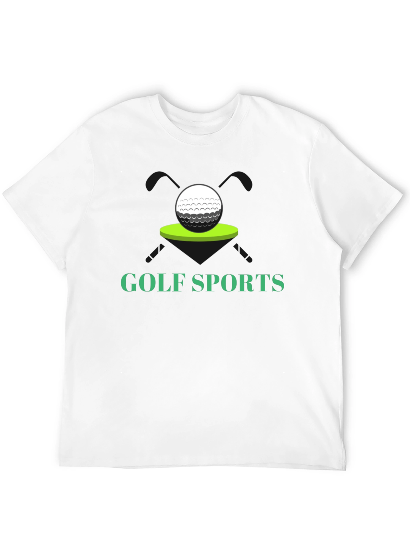 Golf Sports T-Shirt - Black Golf Ball Tee