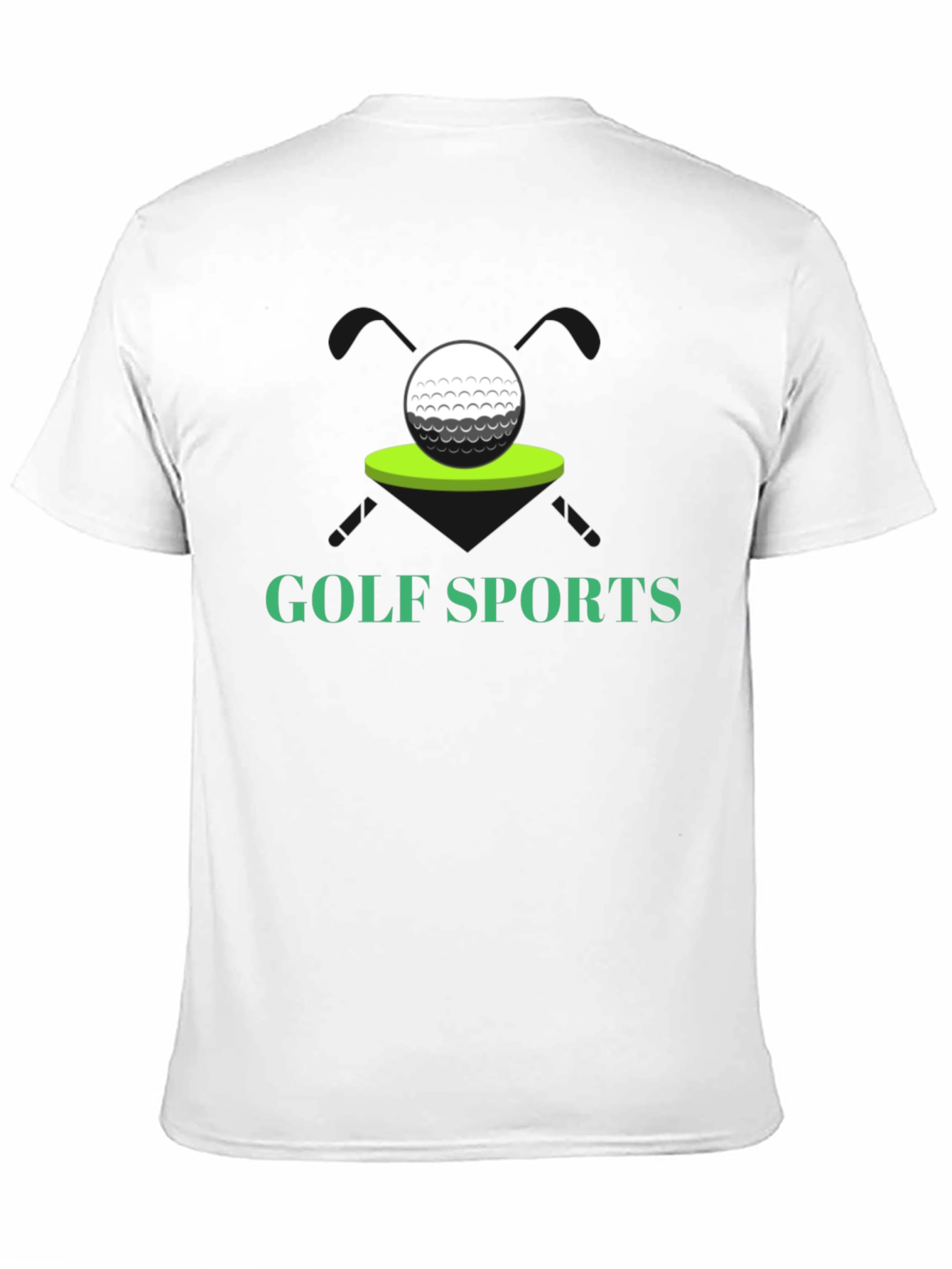 Golf Sports T-Shirt - Black Golf Ball Tee