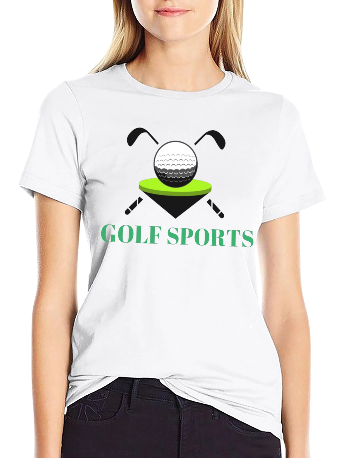 Golf Sports T-Shirt - Black Golf Ball Tee