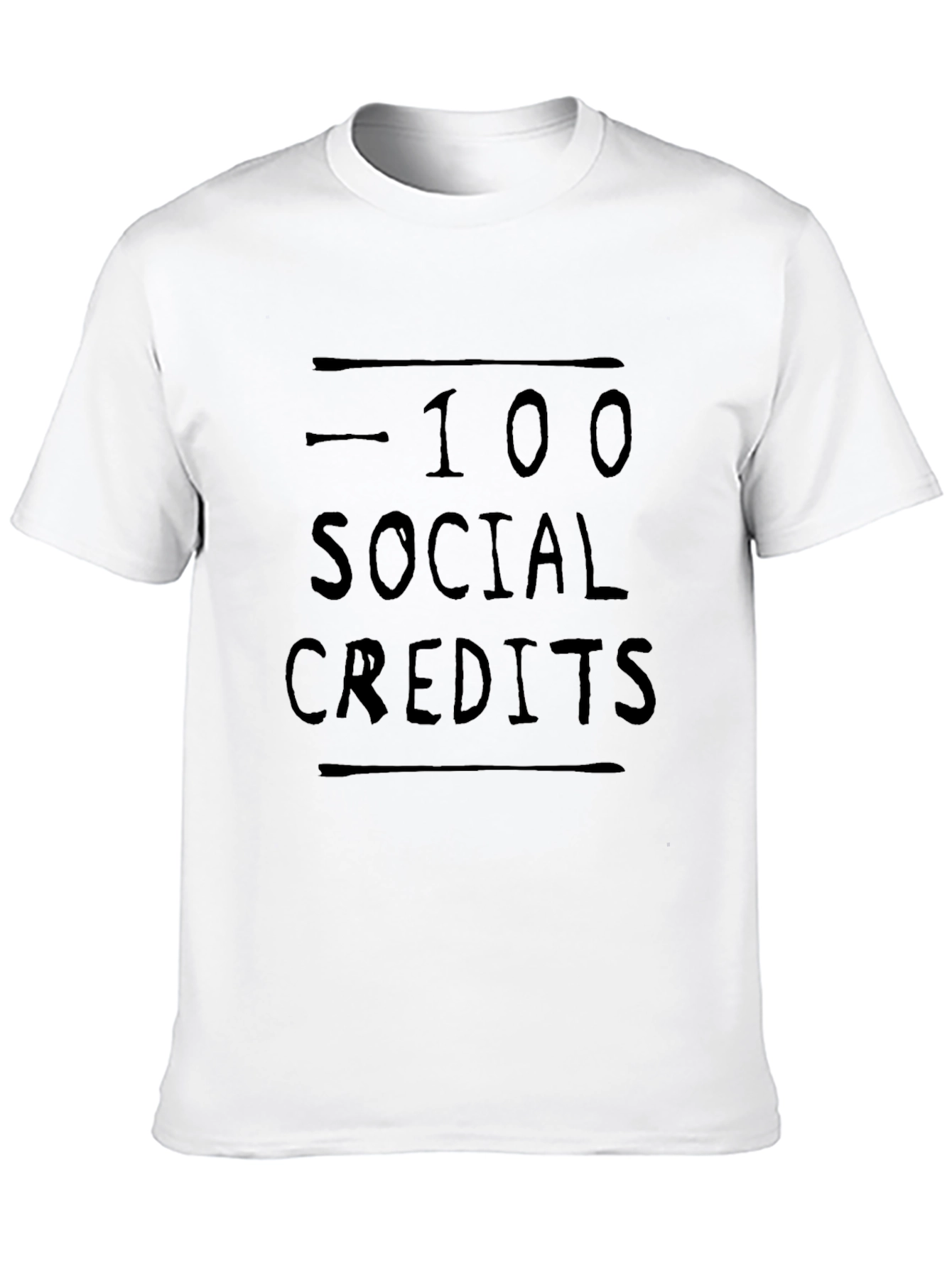 -100 Social Credits Graphic T-Shirt