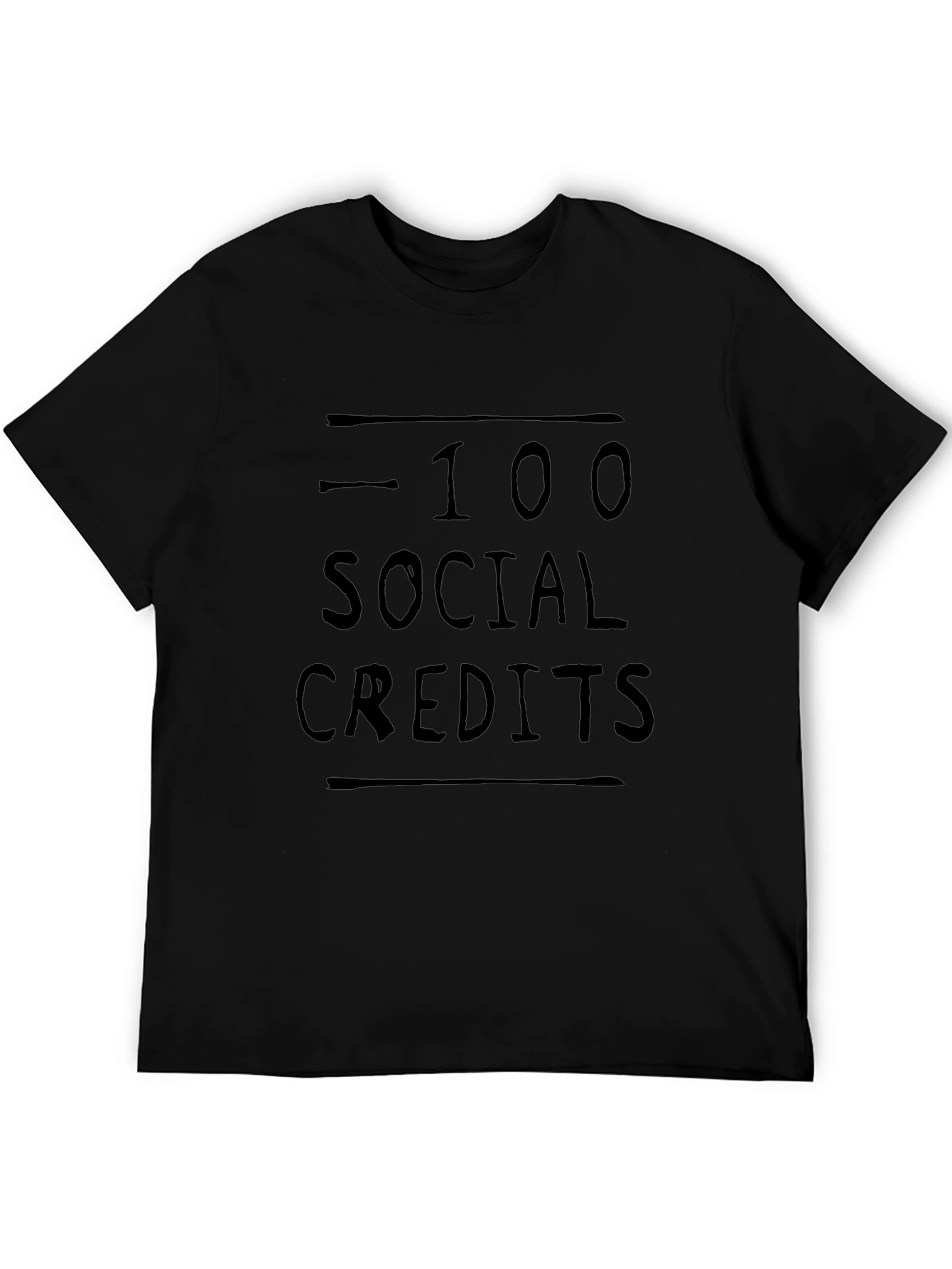 -100 Social Credits Graphic T-Shirt